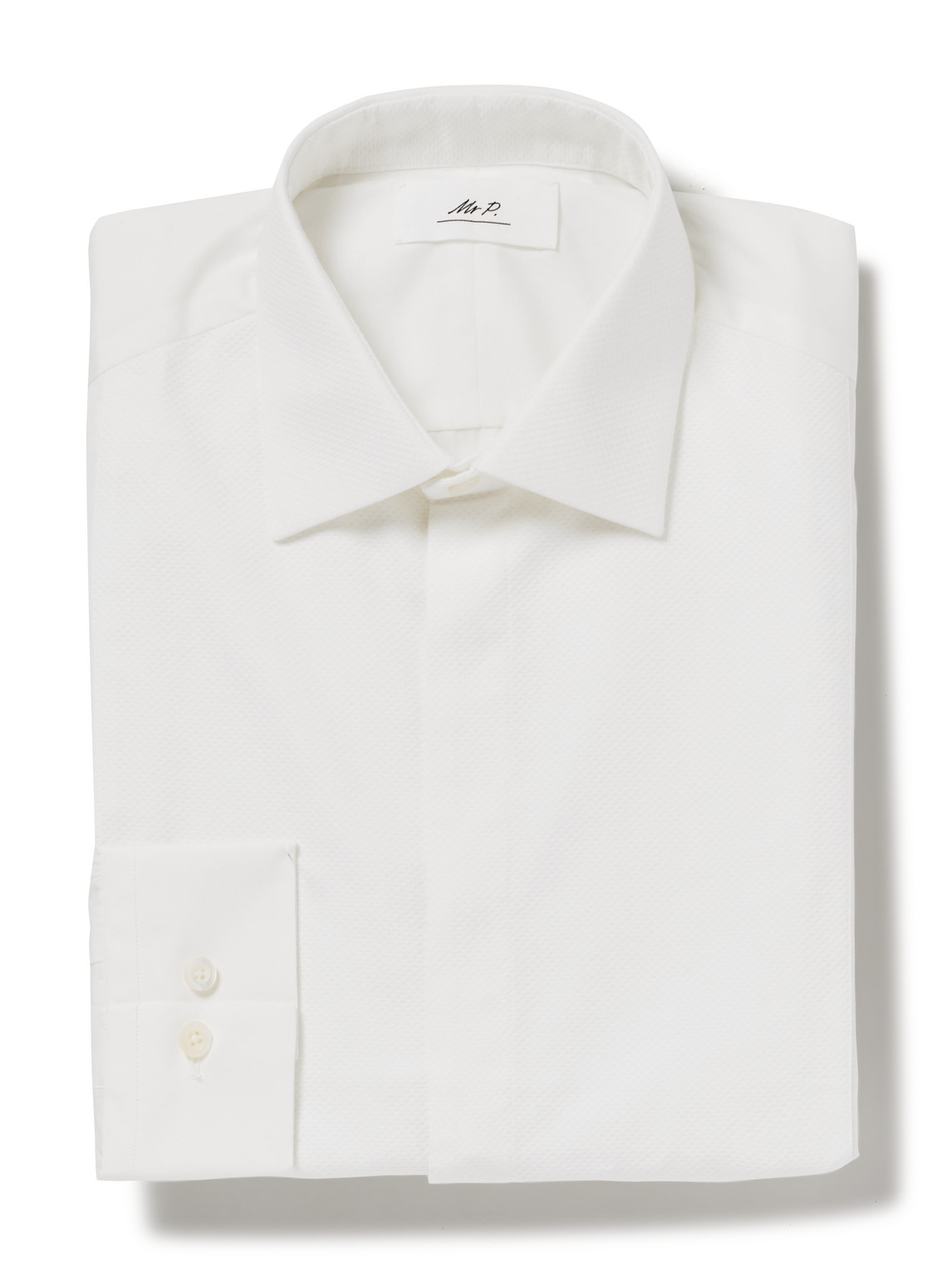 Cotton Bib-Front Tuxedo Shirt