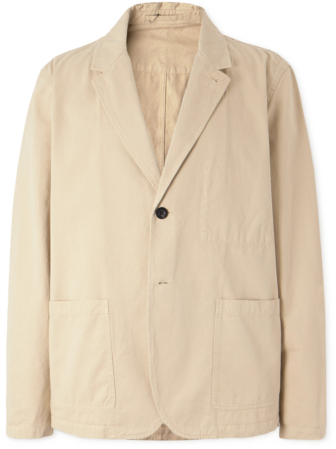 Garment-Dyed Cotton-Twill Blazer