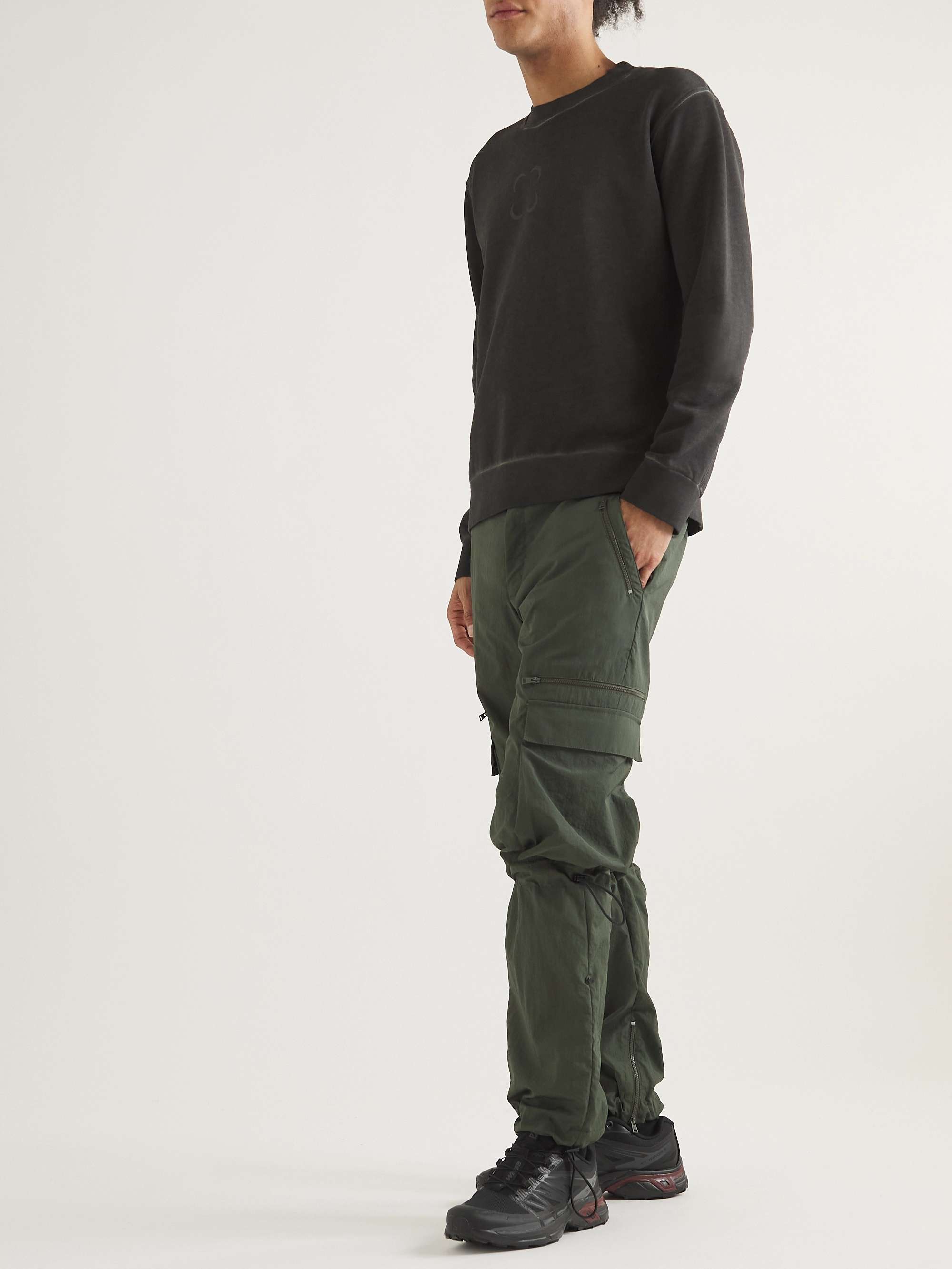 SAIF UD DEEN Cold-Dyed Logo-Print Cotton-Jersey Sweatshirt