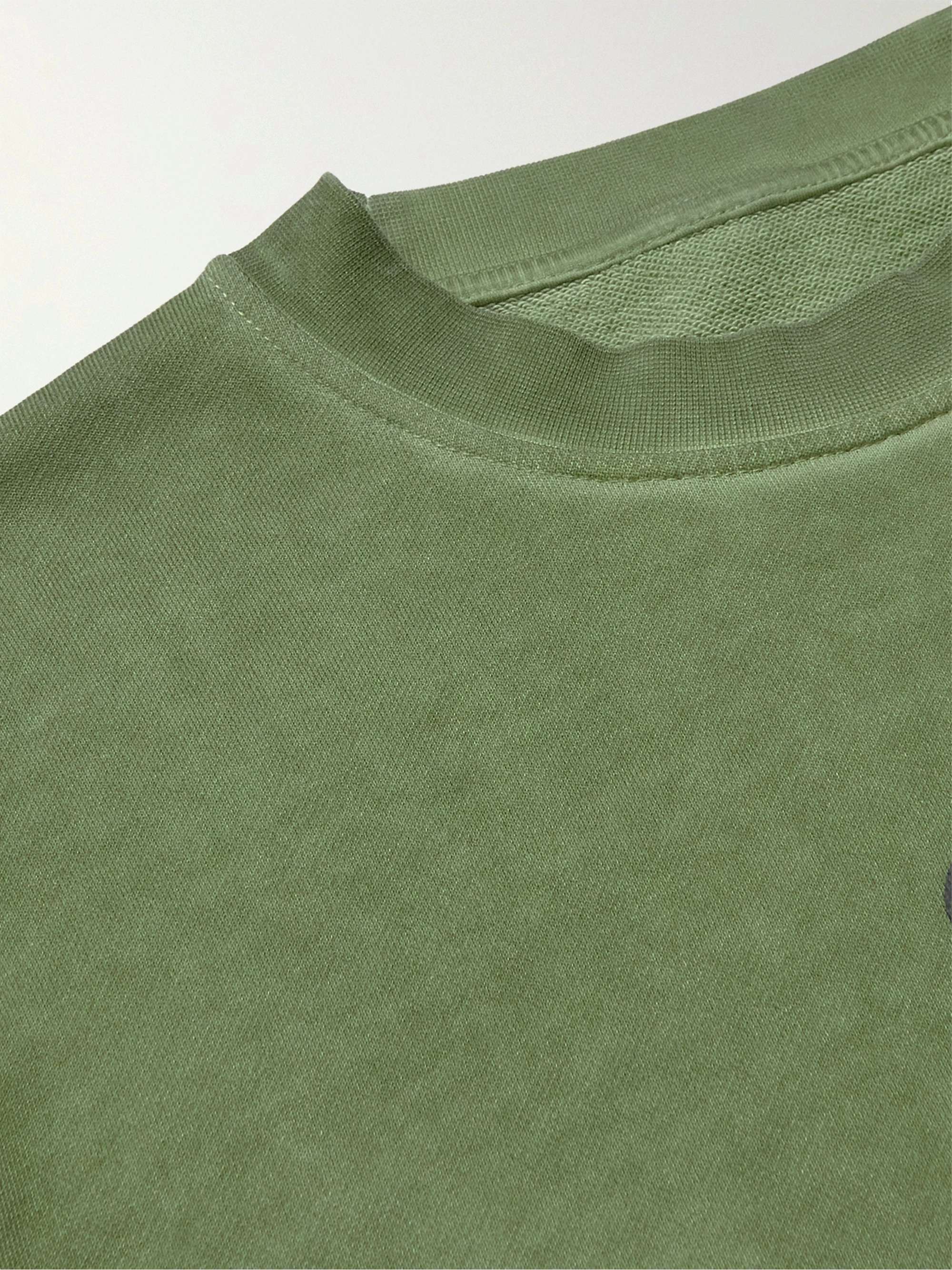 SAIF UD DEEN Cold-Dyed Logo-Print Cotton-Jersey Sweatshirt