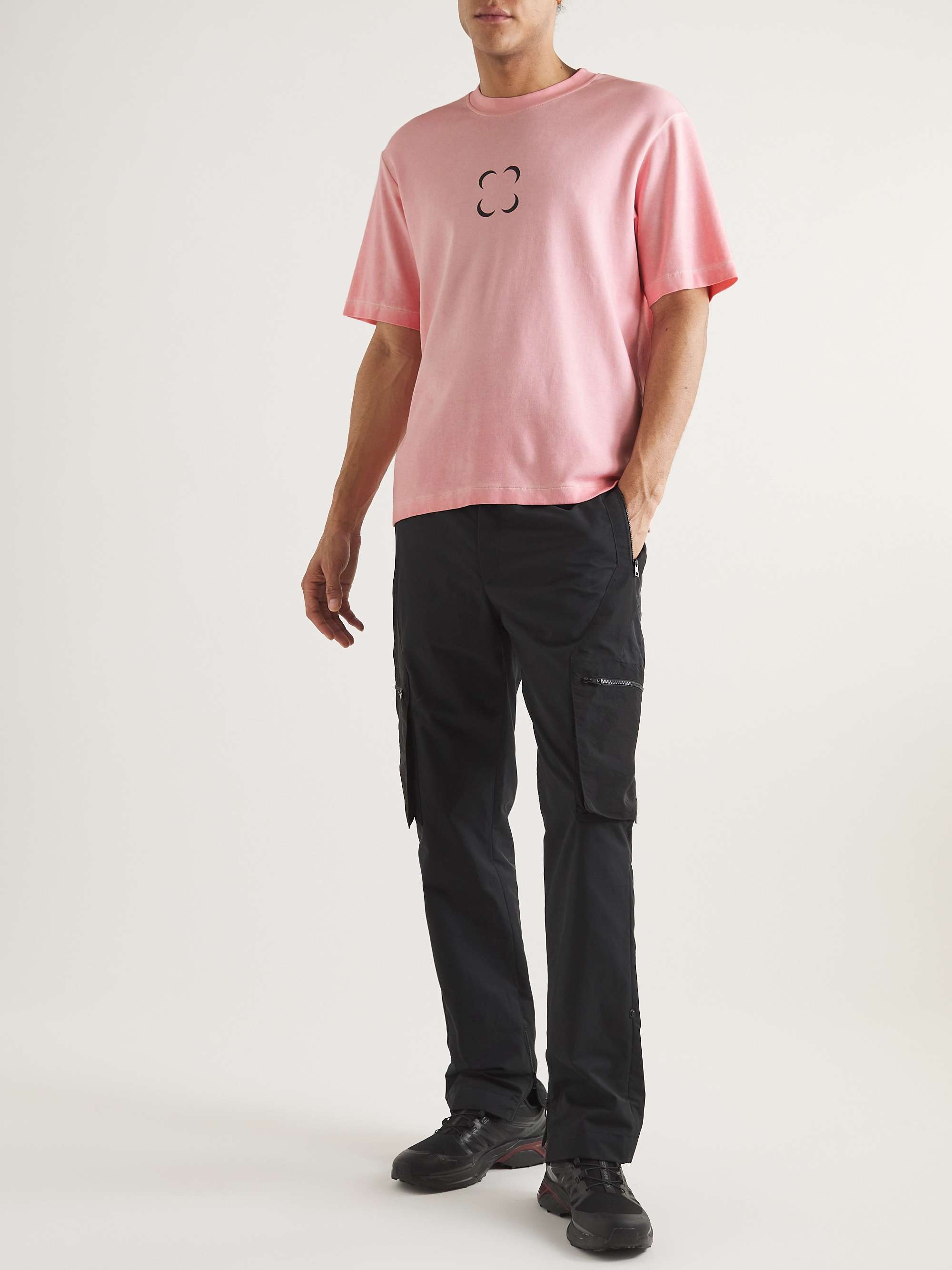 SAIF UD DEEN Cold-Dyed Printed Cotton-Jersey T-Shirt