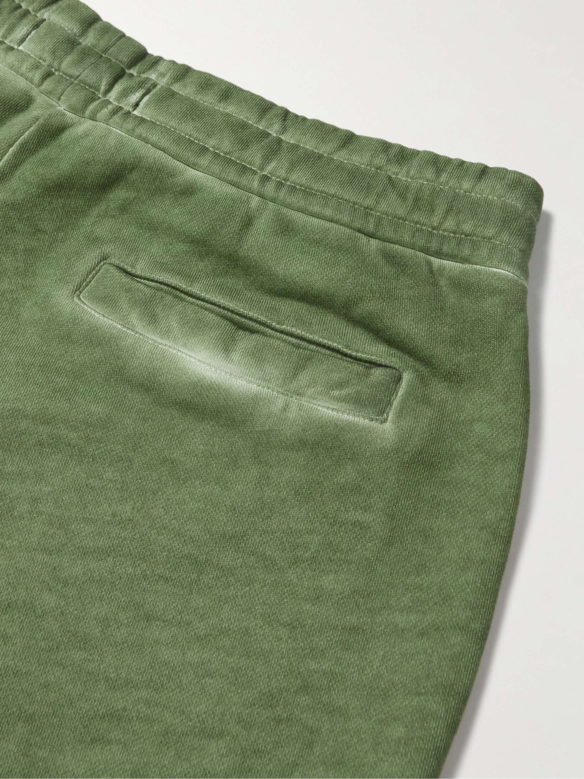 SAIF UD DEEN Straight-Leg Cold-Dyed Cotton-Jersey Drawstring Cargo Shorts