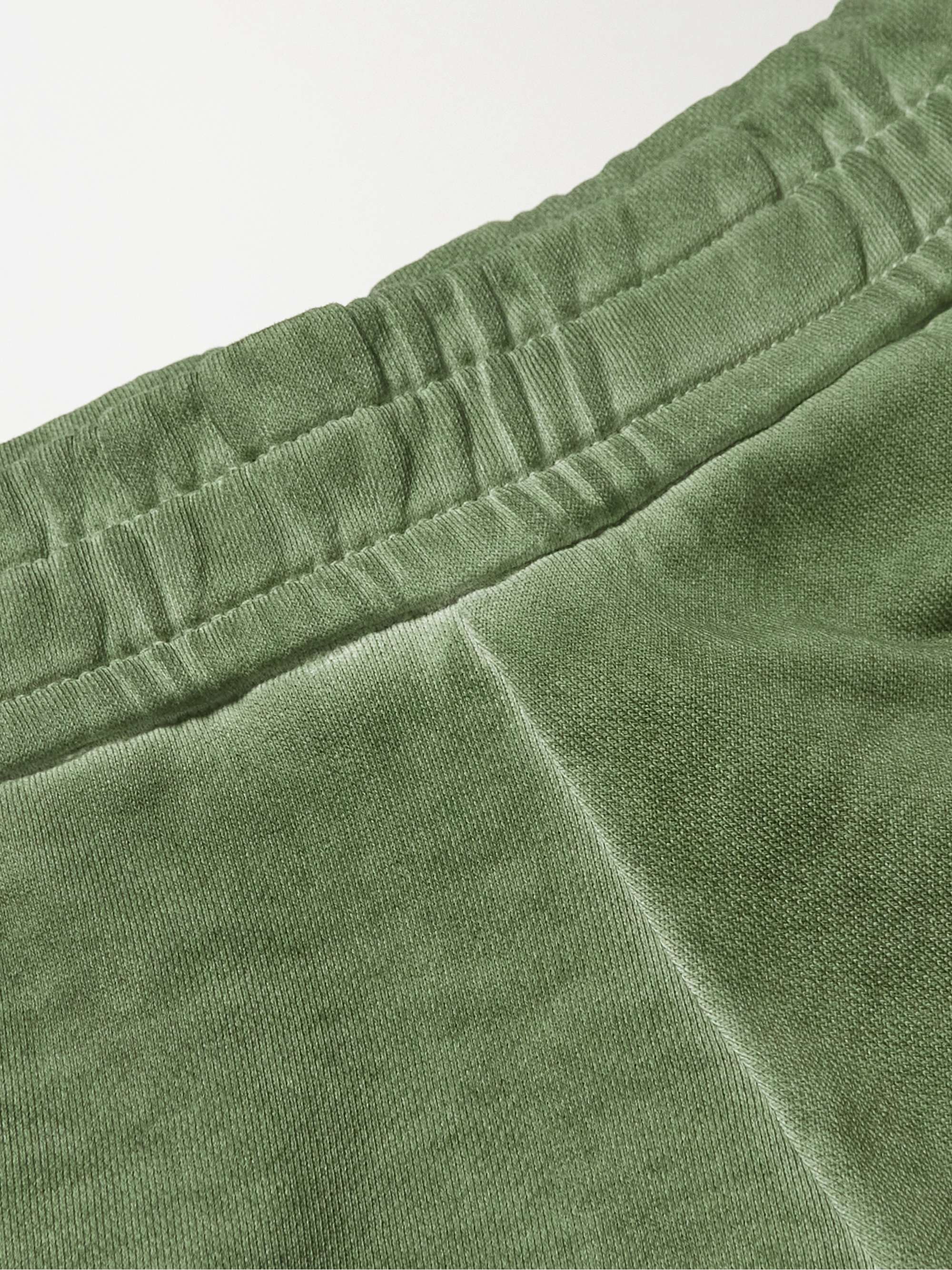 SAIF UD DEEN Straight-Leg Cold-Dyed Cotton-Jersey Drawstring Cargo Shorts