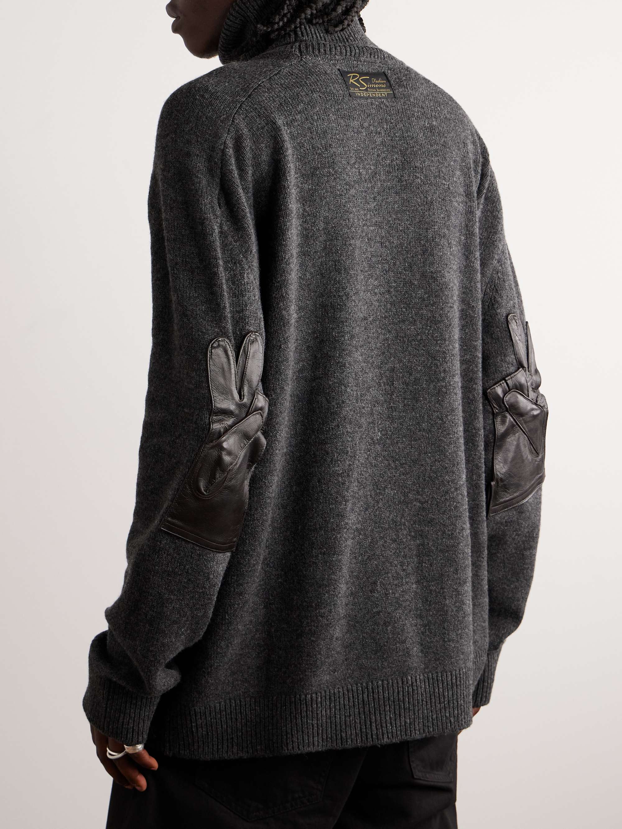RAF SIMONS Oversized Wool Rollneck Sweater