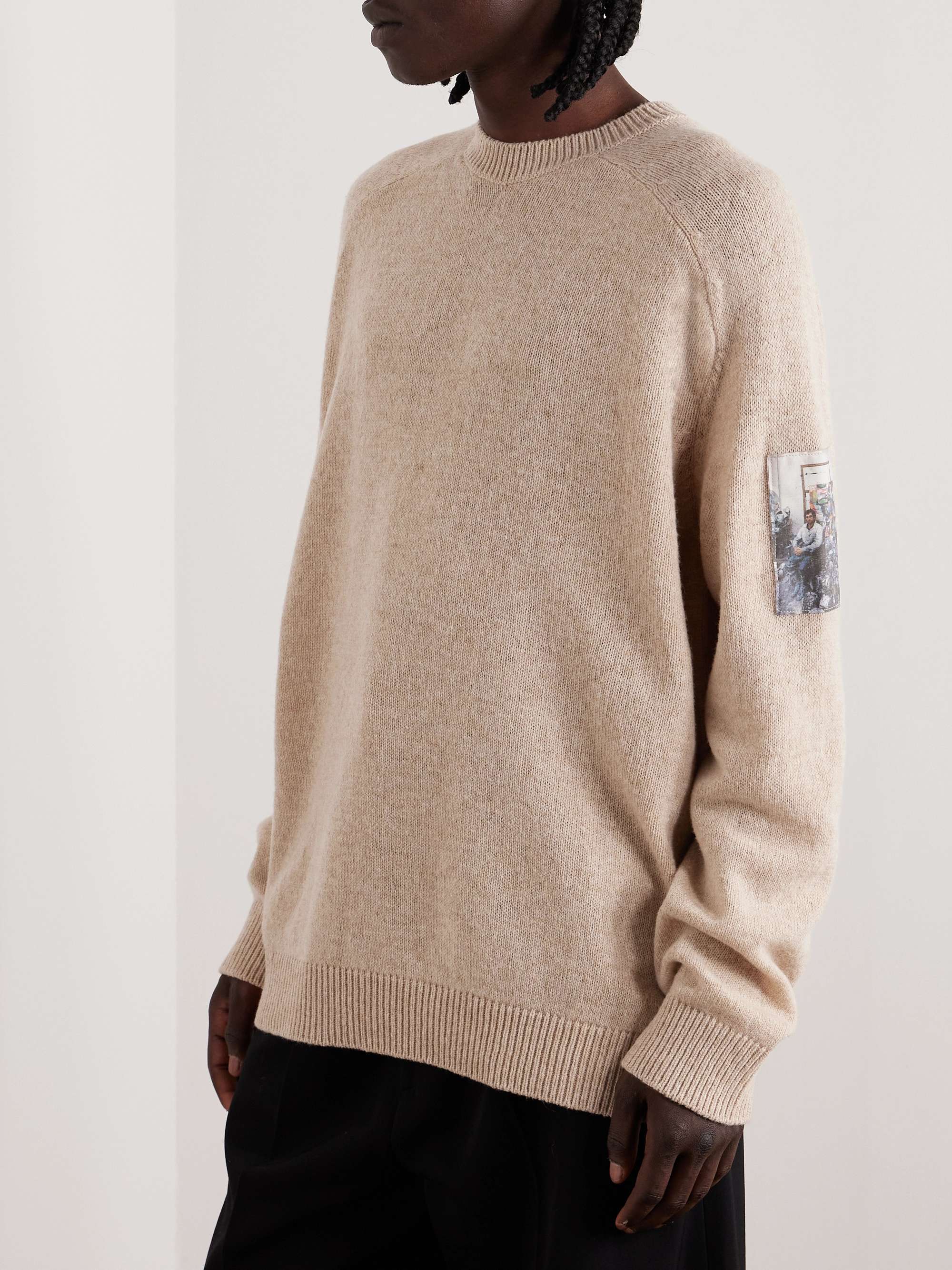 RAF SIMONS Appliquéd Wool Sweater