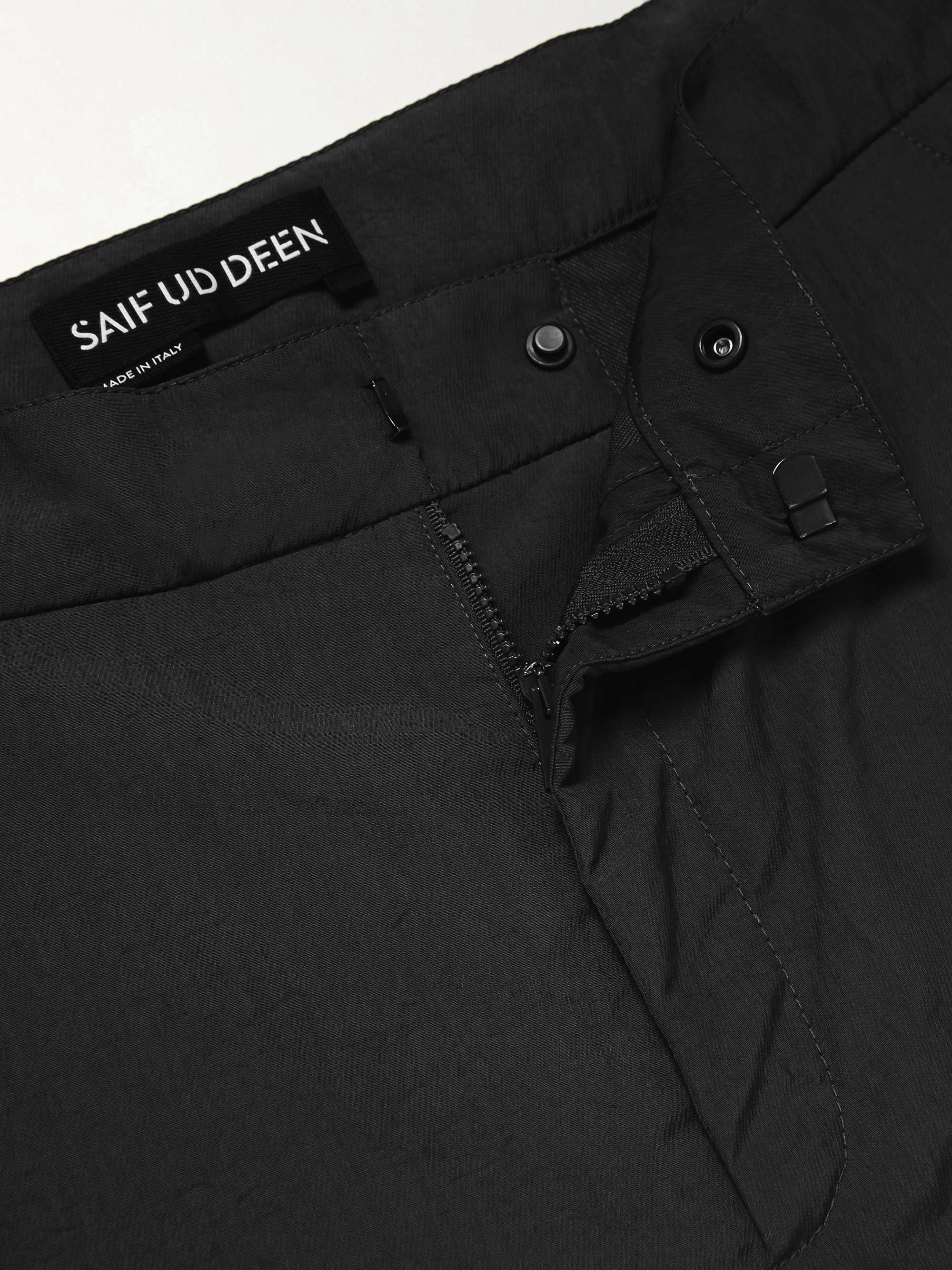 SAIF UD DEEN Straight-Leg Shell Cargo Trousers