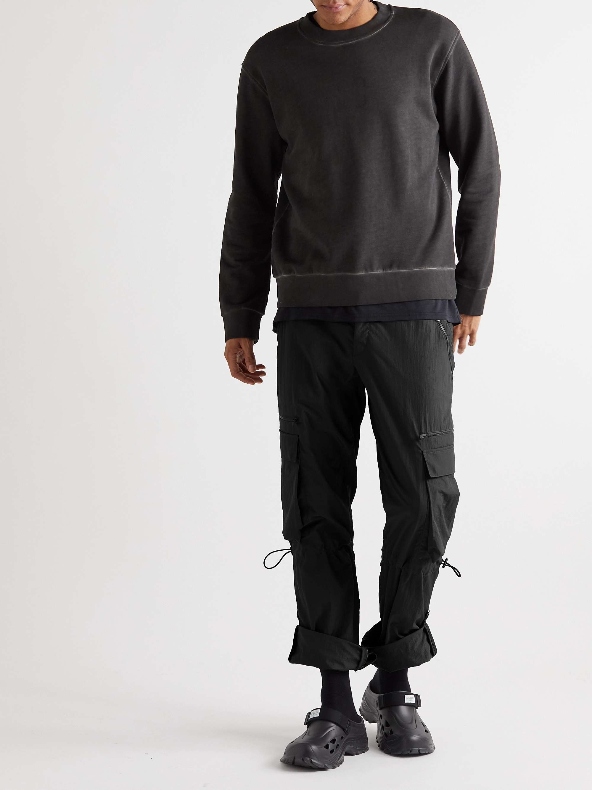 SAIF UD DEEN Straight-Leg Shell Cargo Trousers