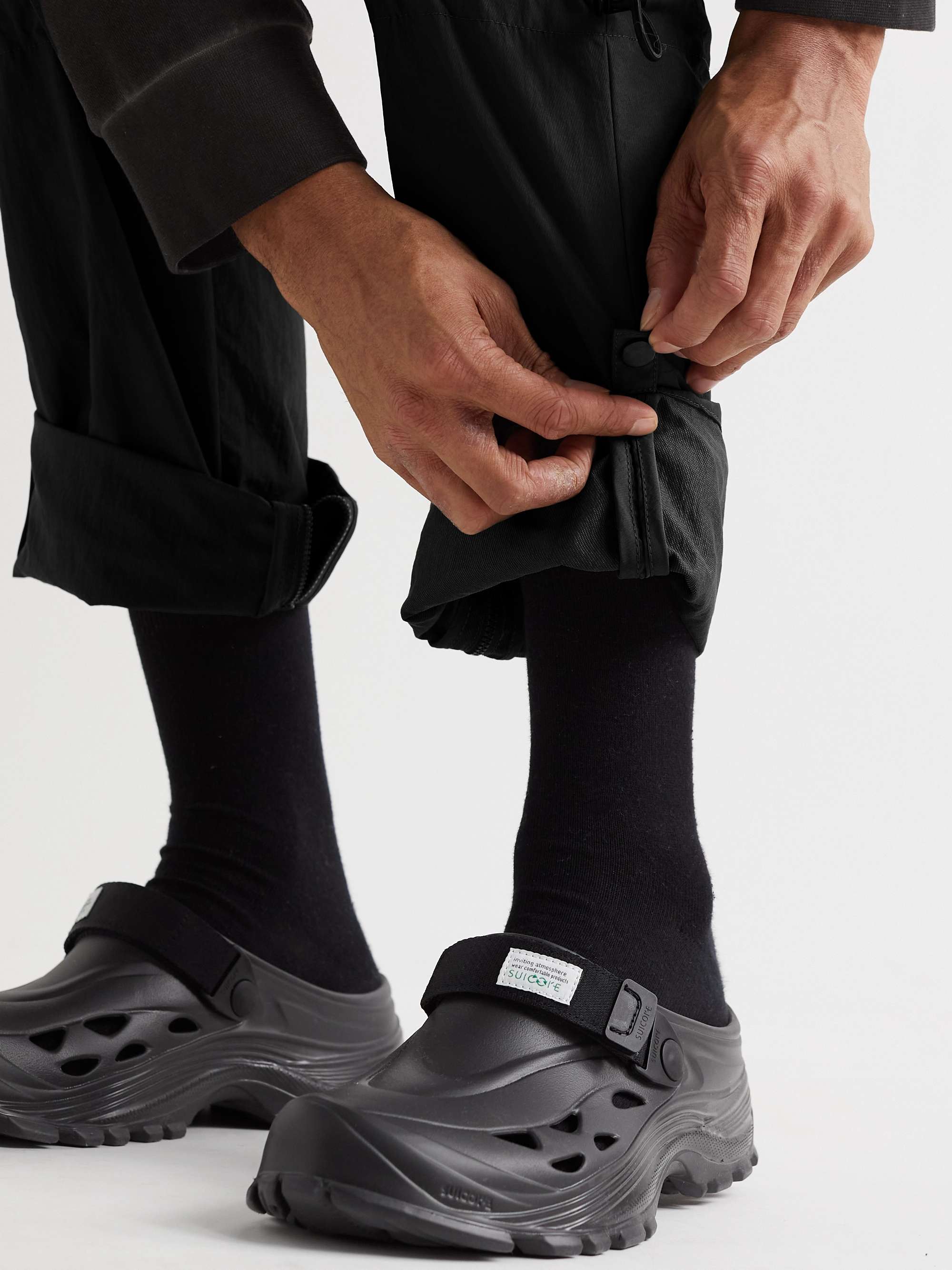 SAIF UD DEEN Straight-Leg Shell Cargo Trousers