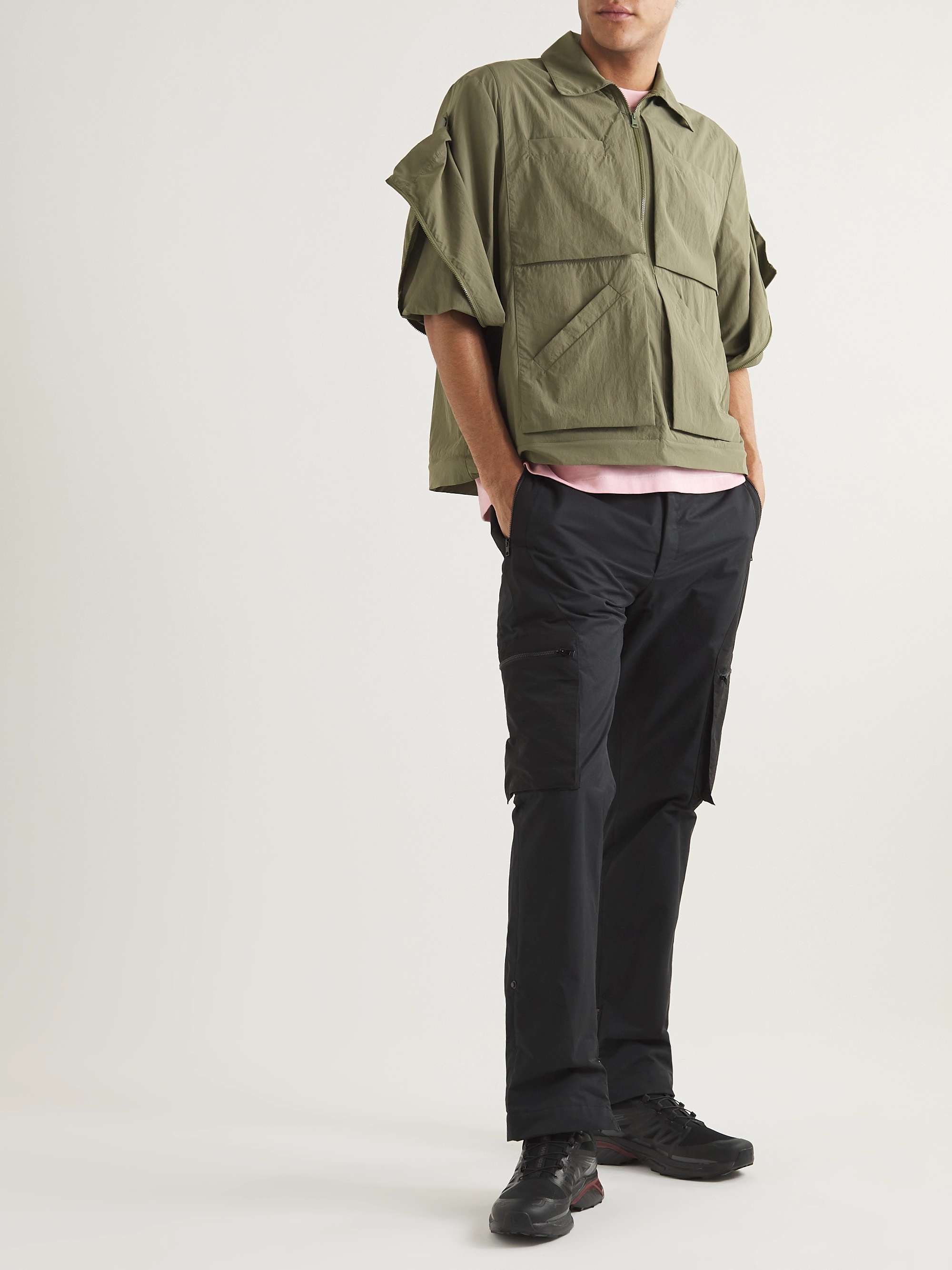 SAIF UD DEEN Convertible Panelled Canvas Jacket