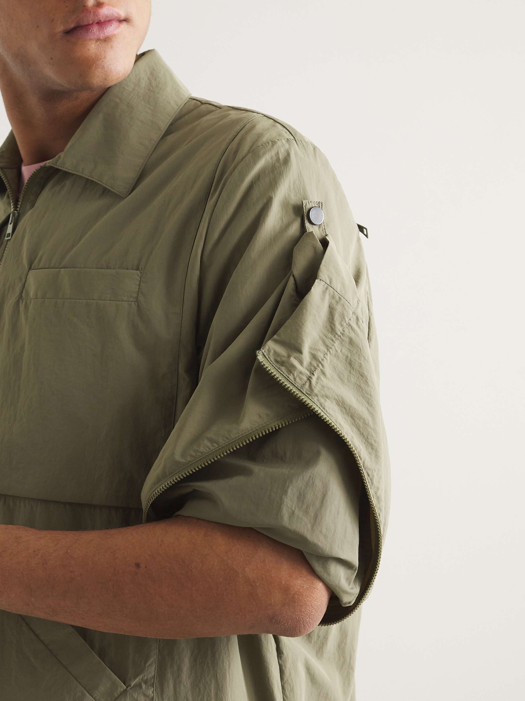 SAIF UD DEEN Convertible Panelled Canvas Jacket
