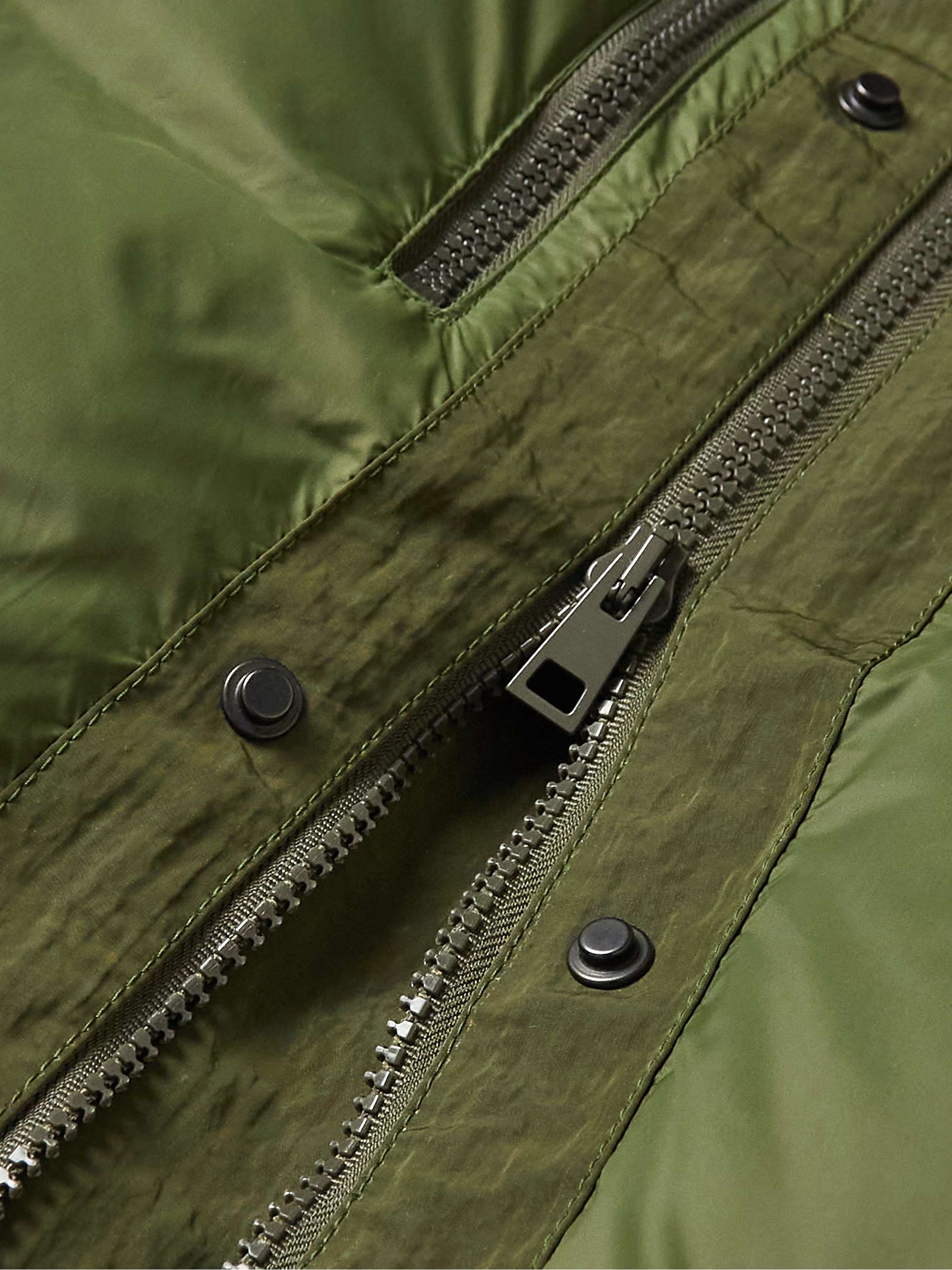 SAIF UD DEEN Crinkled-Canvas Parka with Detachable Shell Gilet
