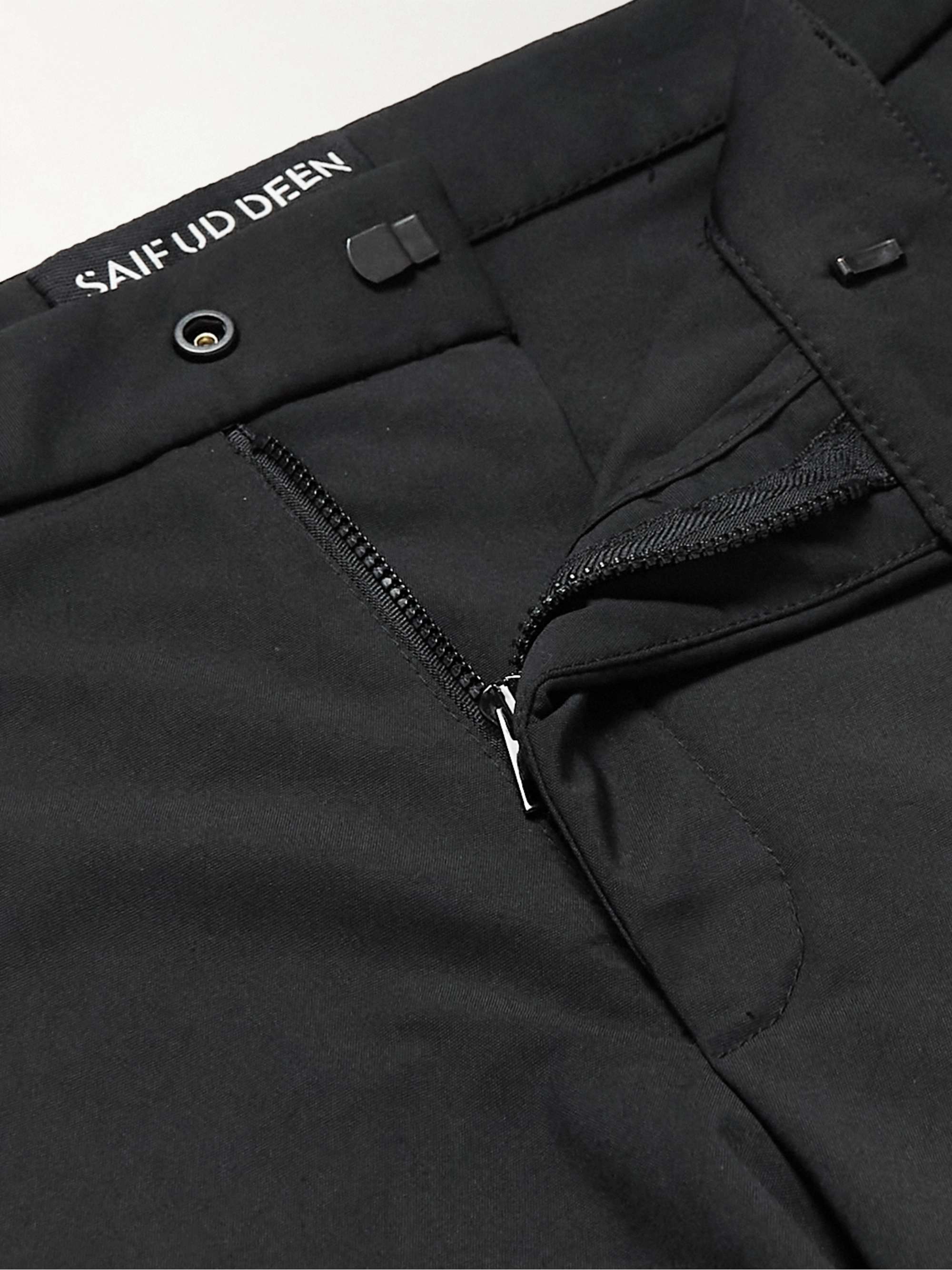 SAIF UD DEEN Straight-Leg Shell Trousers