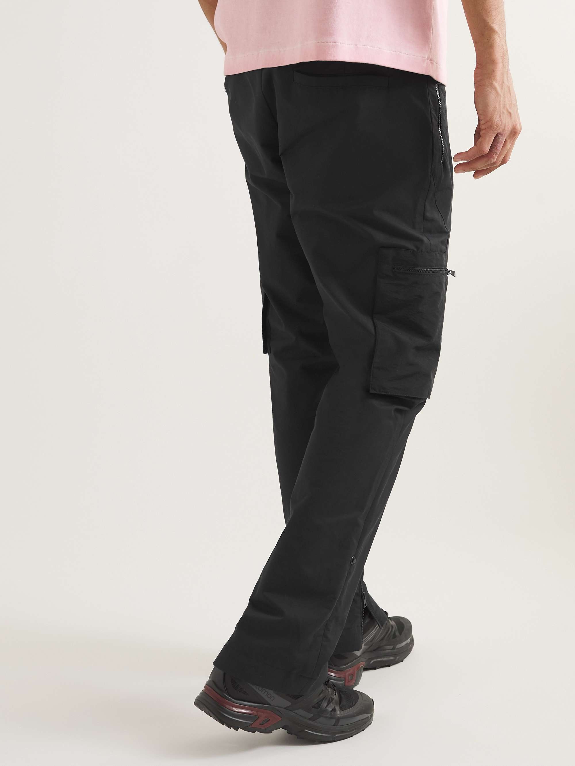 SAIF UD DEEN Straight-Leg Panelled Cotton-Blend Shell Cargo Trousers