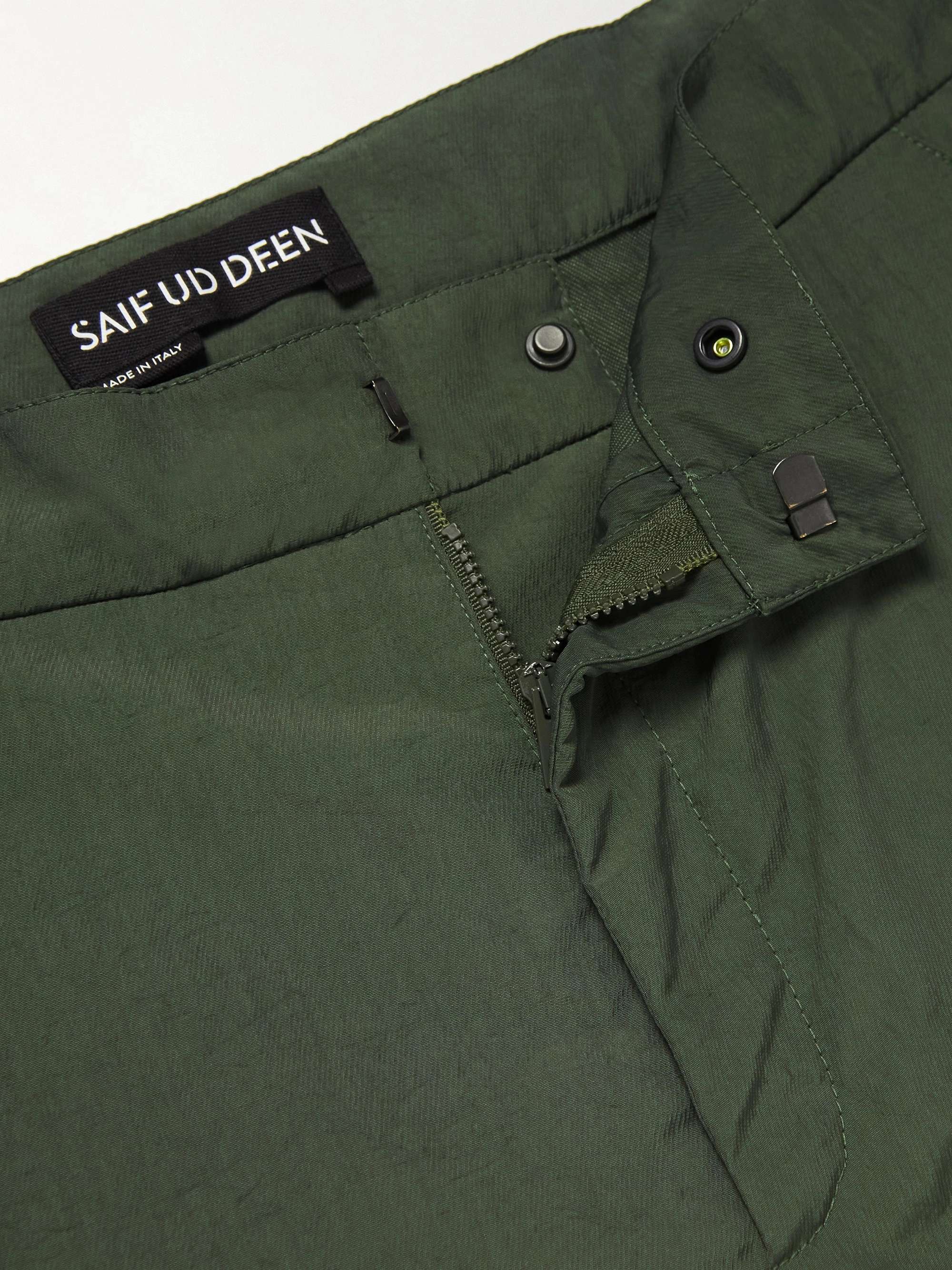 SAIF UD DEEN Straight-Leg Shell Cargo Trousers