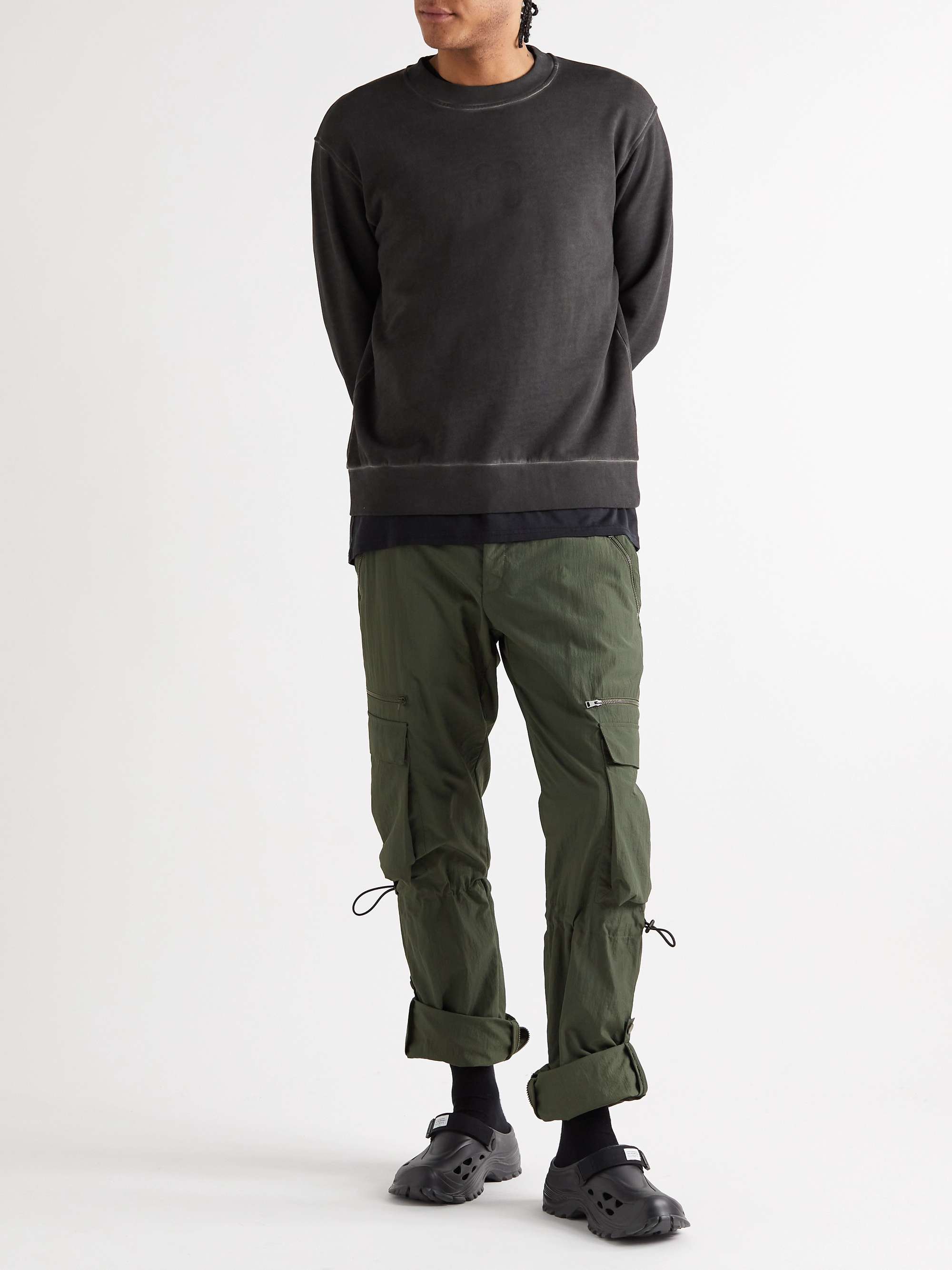 SAIF UD DEEN Straight-Leg Shell Cargo Trousers