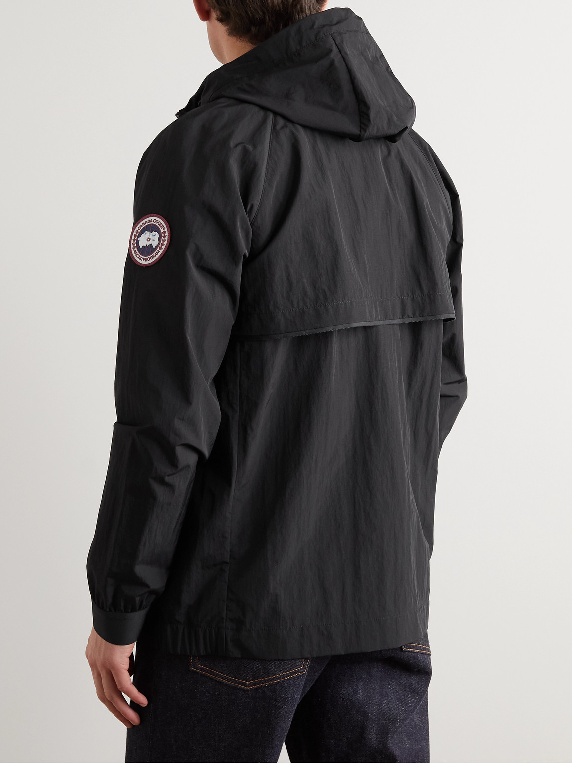 Shop Canada Goose Faber Logo-appliquéd Shell Hooded Jacket In Black