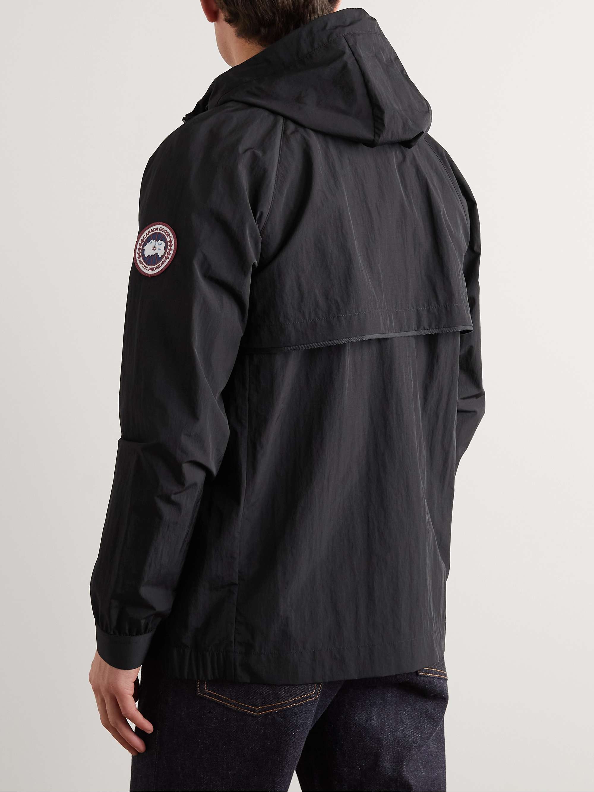 CANADA GOOSE 페이버 로고 아플리케 아클리마럭스 셸 후드 재킷