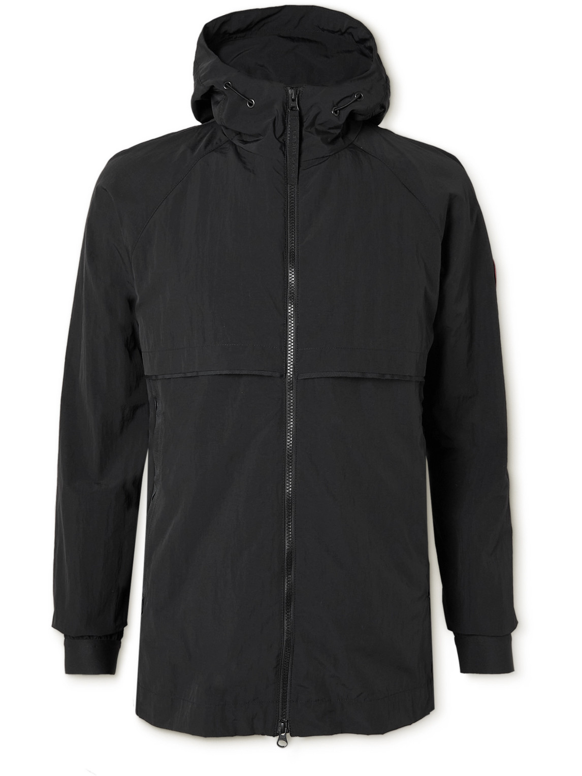 Shop Canada Goose Faber Logo-appliquéd Shell Hooded Jacket In Black