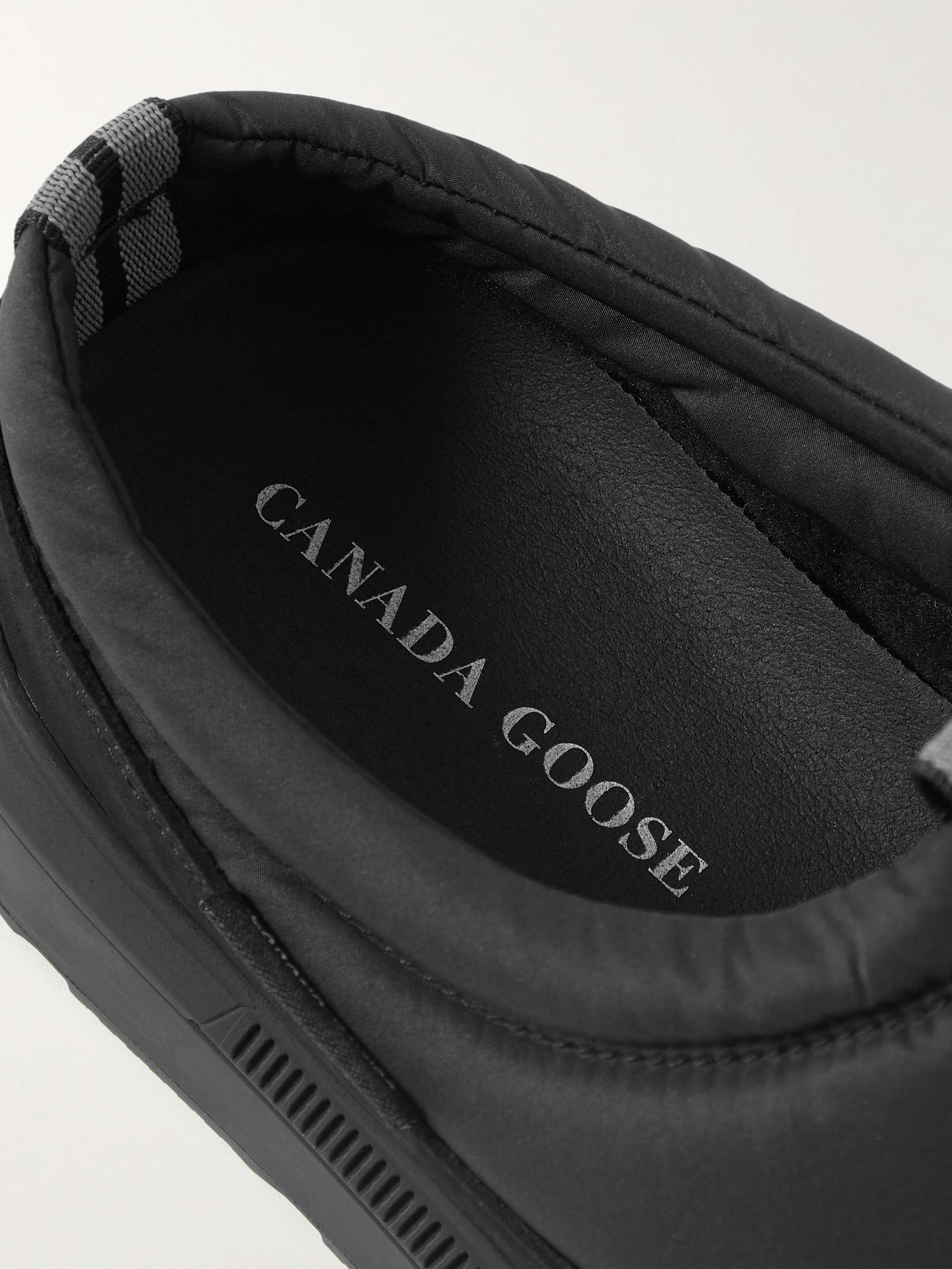 CANADA GOOSE Crofton Suede-Trimmed Quilted Nylon Mules