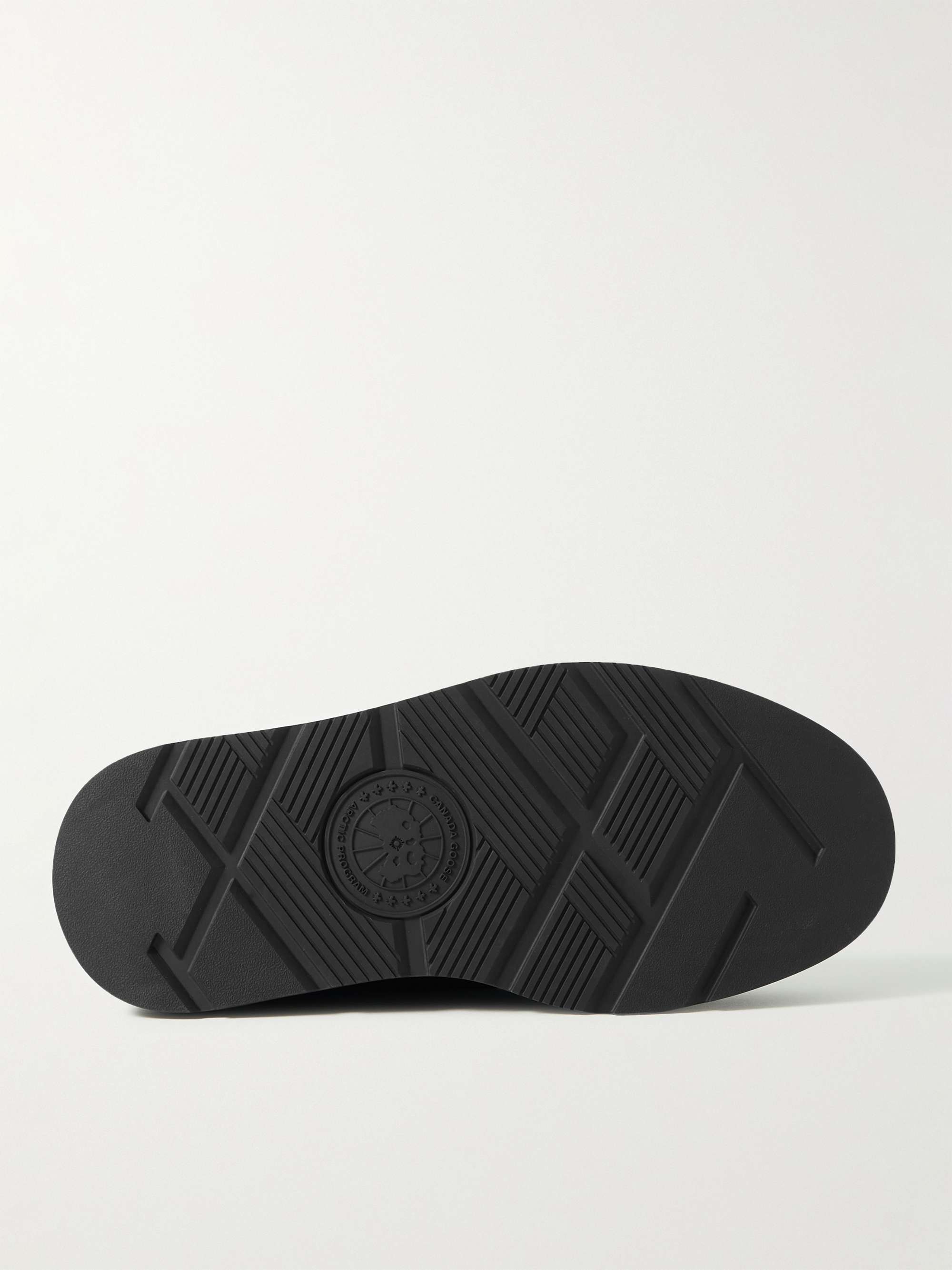 CANADA GOOSE Crofton Suede-Trimmed Quilted Nylon Mules