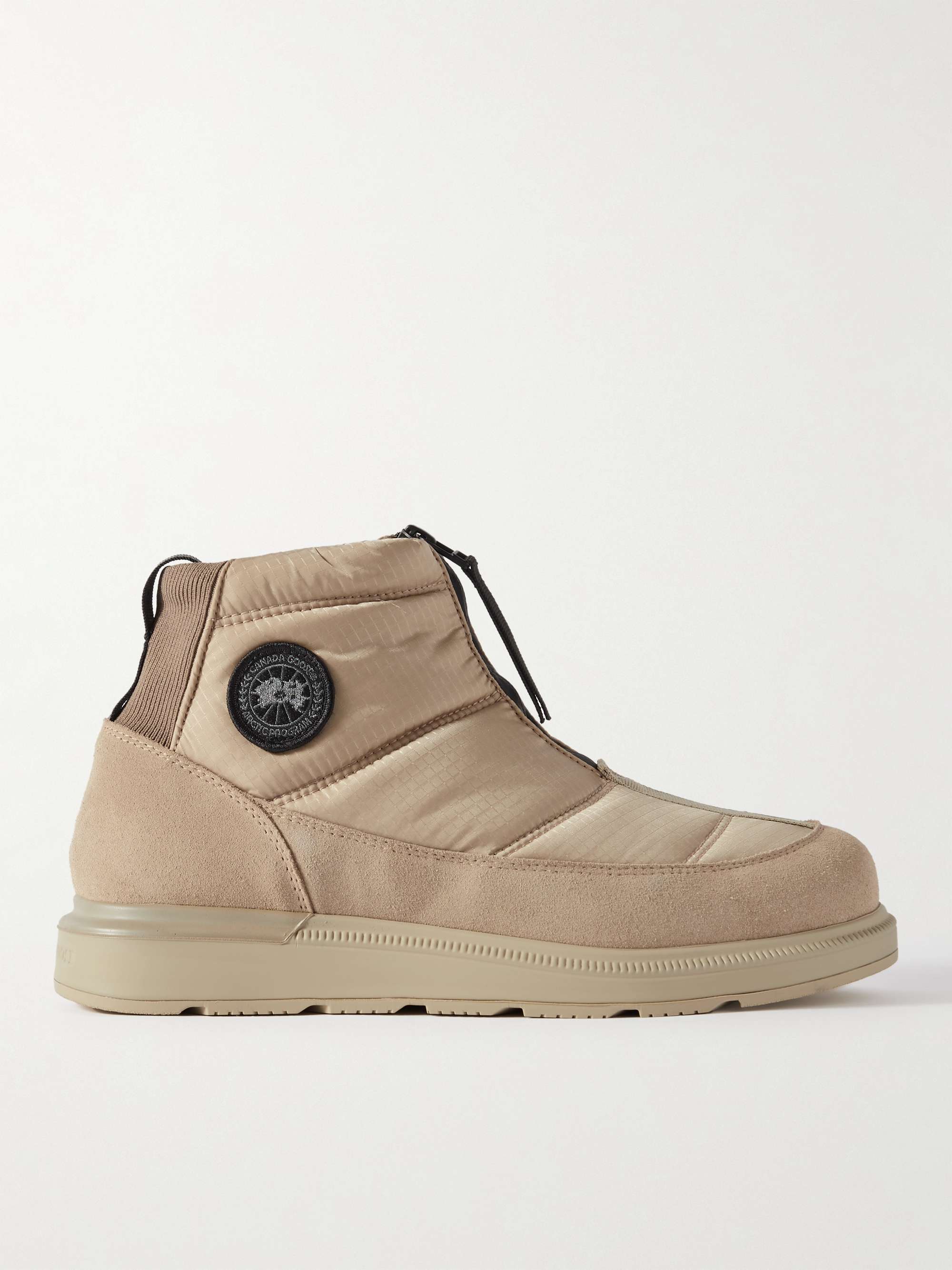 CANADA GOOSE Crofton Suede-Trimmed Quilted Ripstop Boots for Men | MR ...