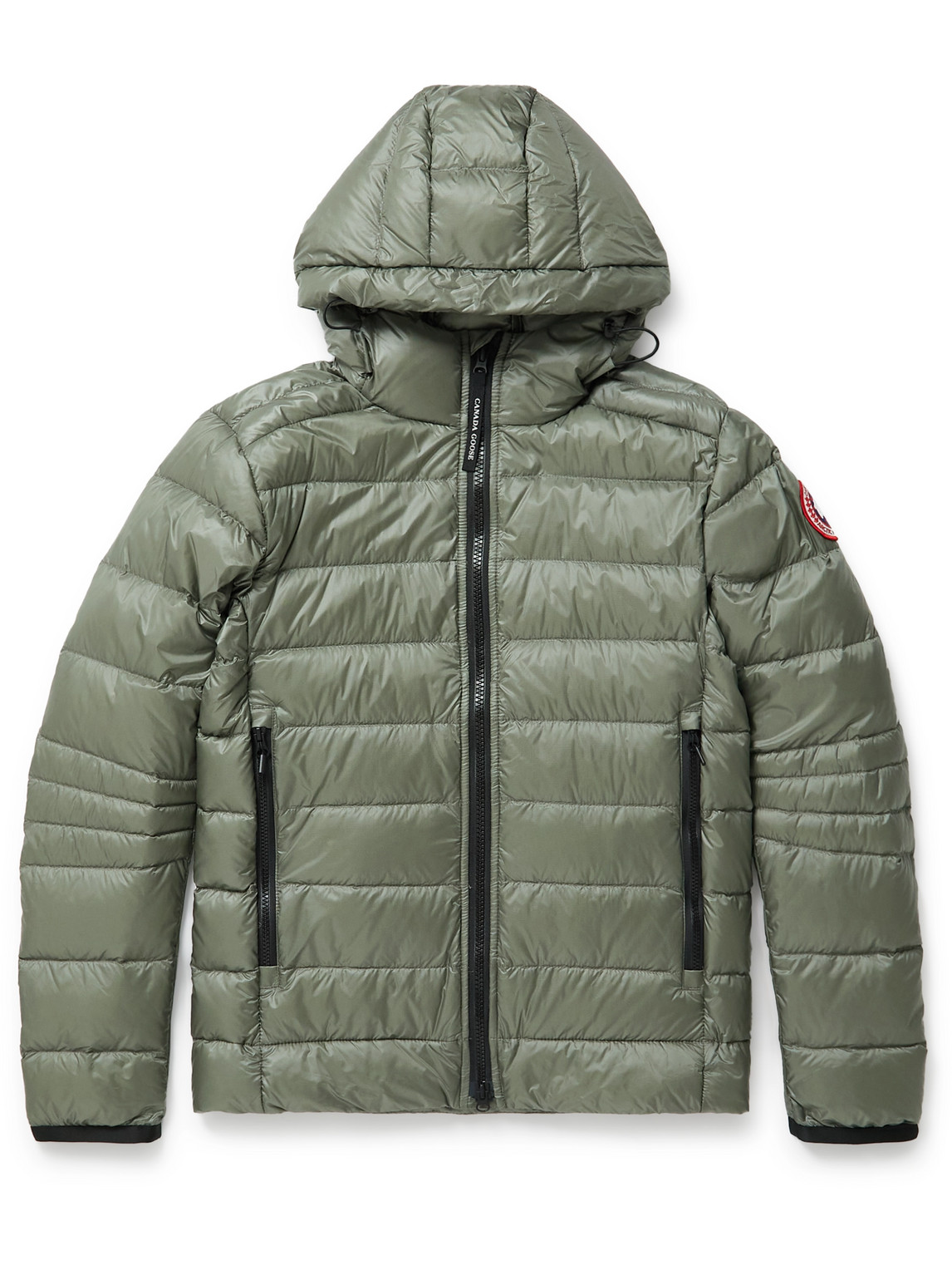 Canada Goose Crofton Recycled Nylon-ripstop Hooded Down Jacket In Green