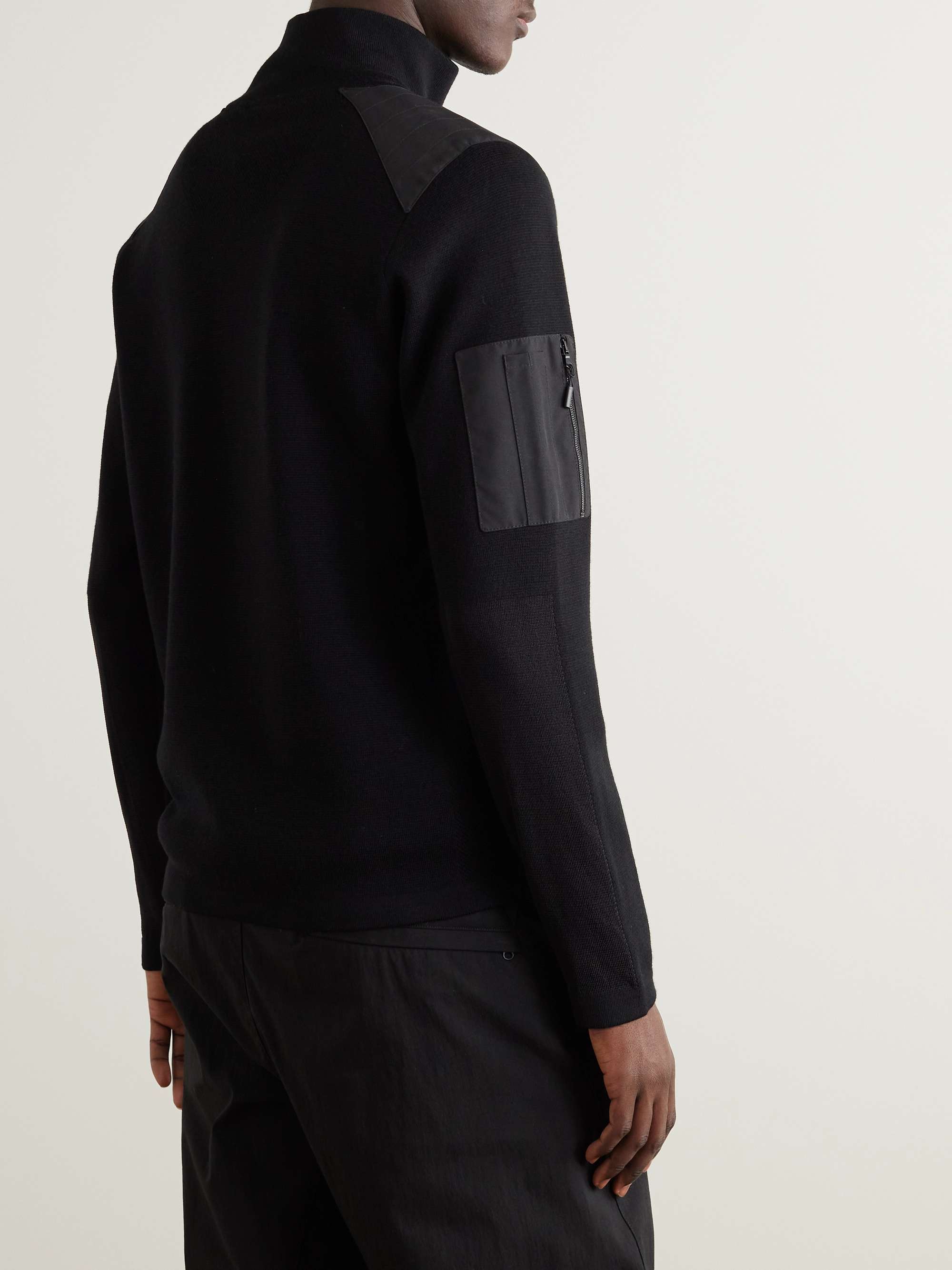 CANADA GOOSE Stormont Slim-Fit CORDURA-Trimmed Merino Wool Half-Zip Sweater