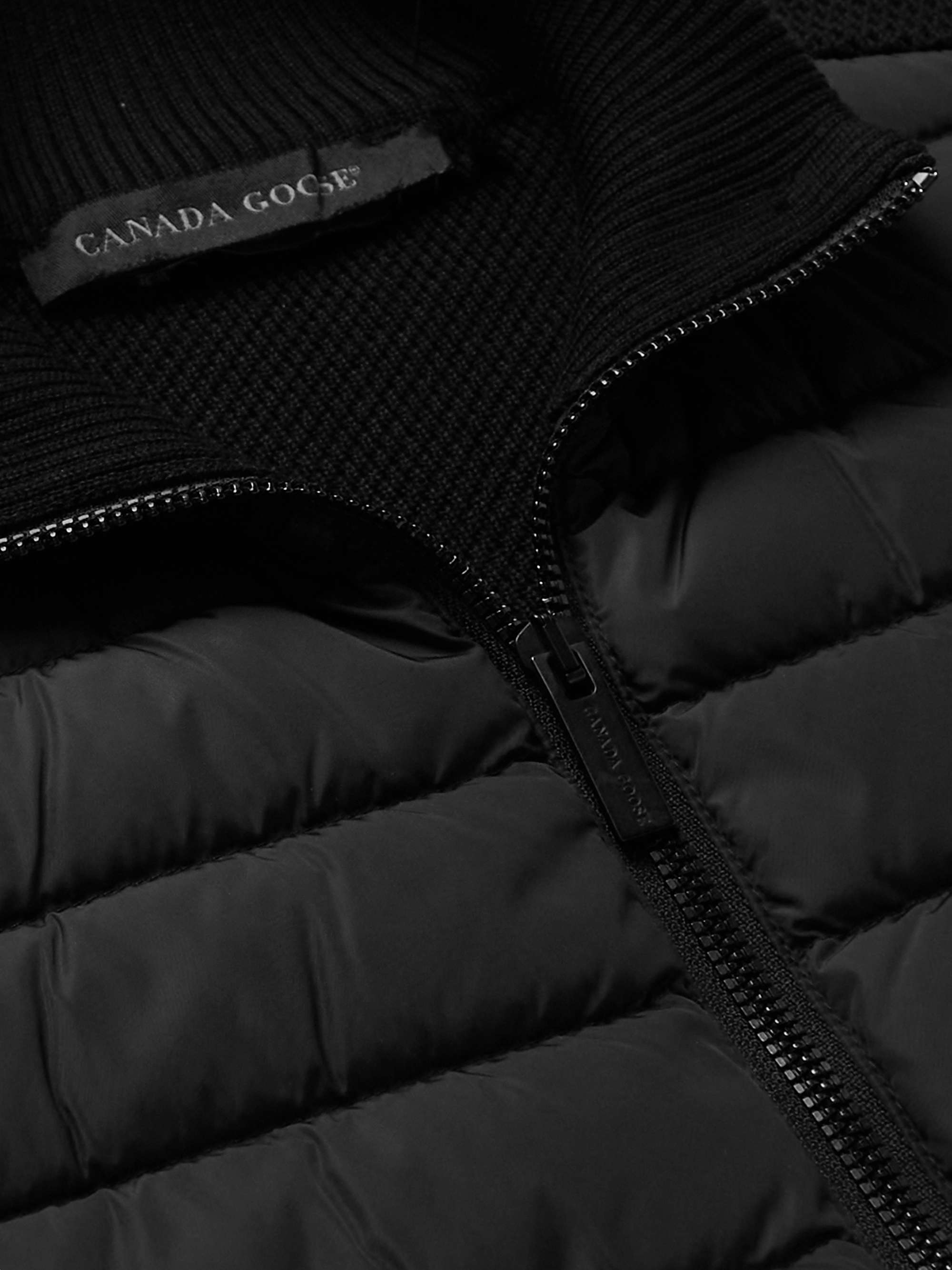 CANADA GOOSE HyBridge Slim-Fit Merino Wool and Quilted Nylon Down Gilet