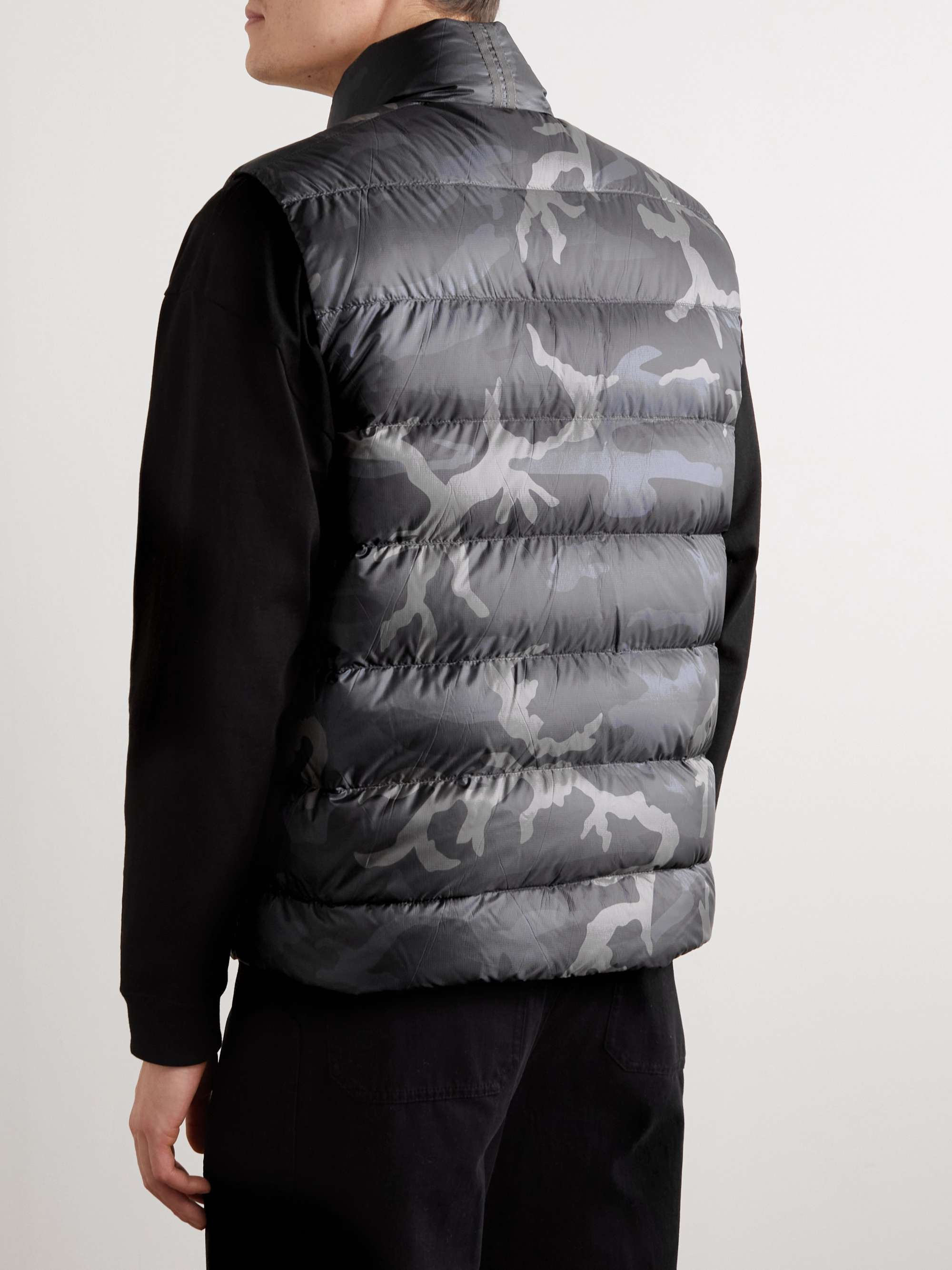 CANADA GOOSE Crofton Camouflage-Print Quilted Nylon-Ripstop Down Gilet