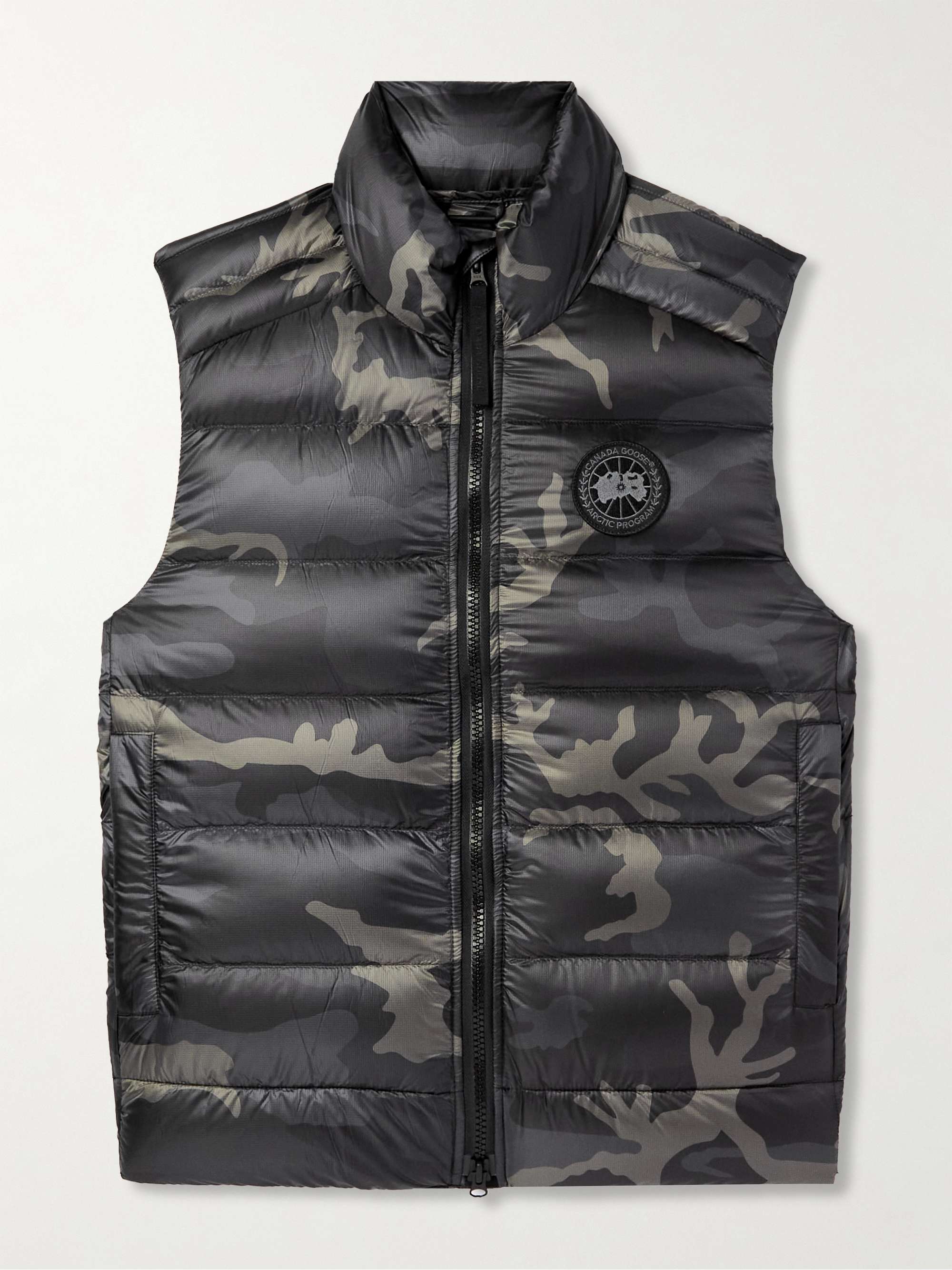 CANADA GOOSE Crofton Camouflage-Print Quilted Nylon-Ripstop Down Gilet ...