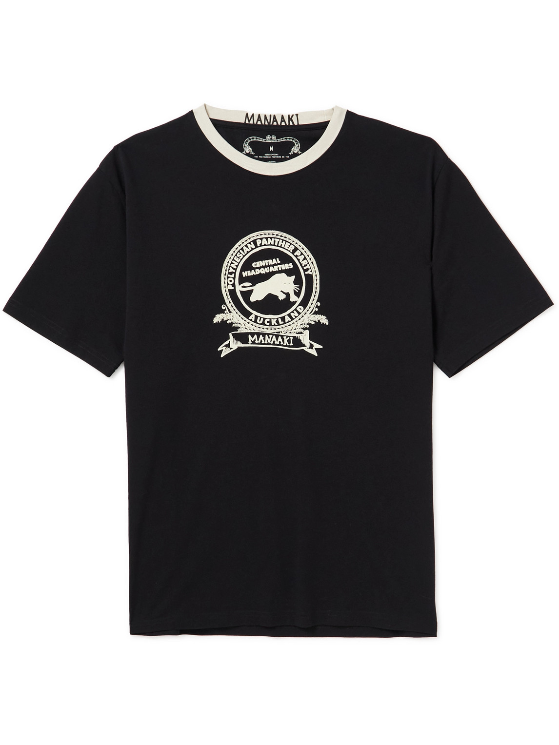 Manaaki Logo-print Cotton-jersey T-shirt In Black