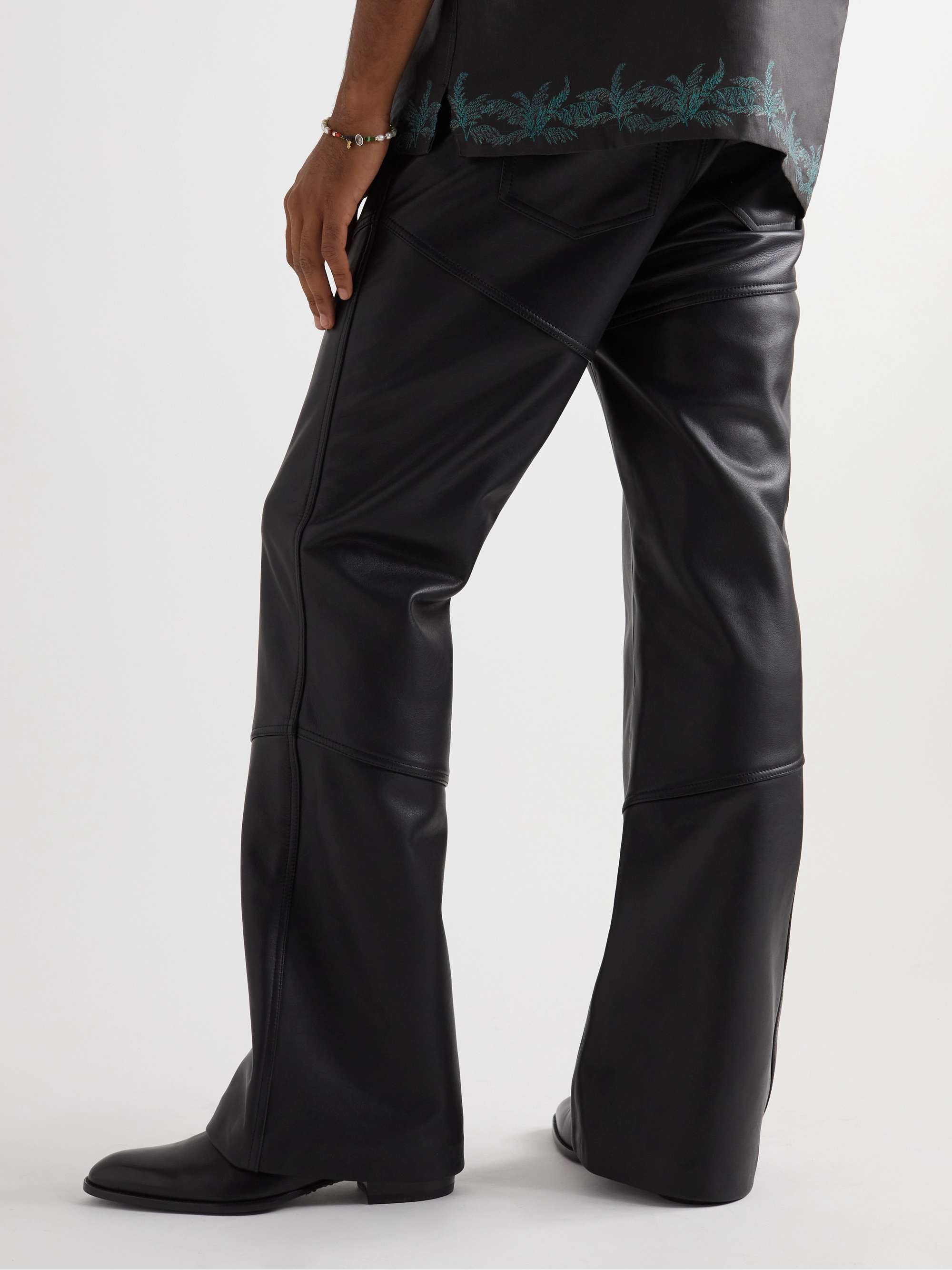 MANAAKI Tahi Flared Leather Pants