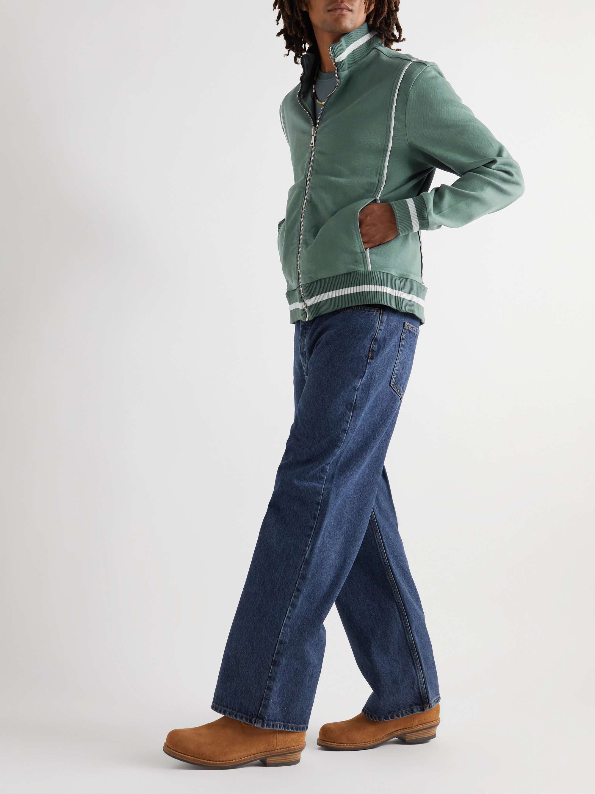 MANAAKI Kai Striped Cotton-Blend Track Jacket