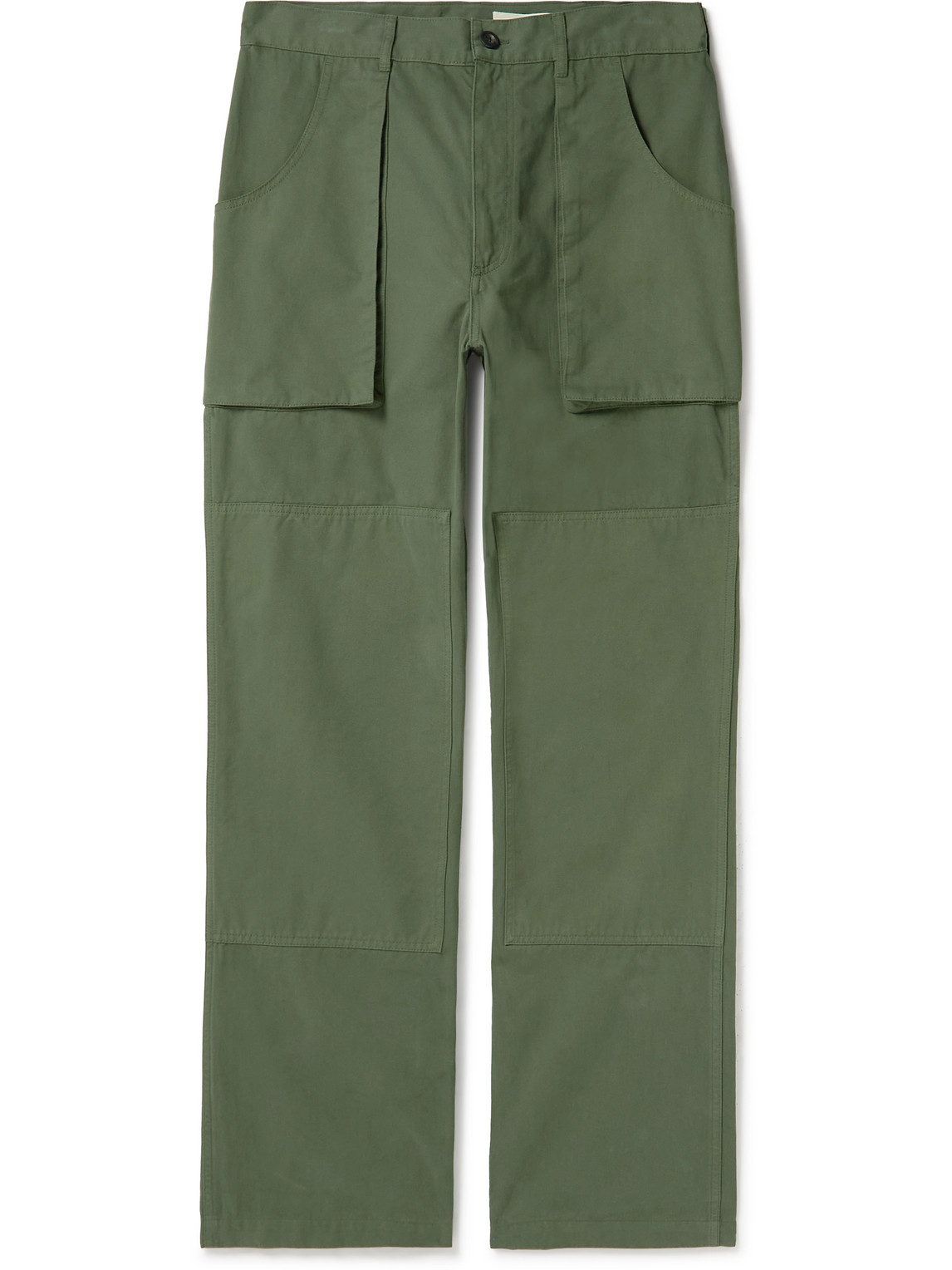 Garden Double-Knee Straight-Leg Organic Cotton-Twill Trousers