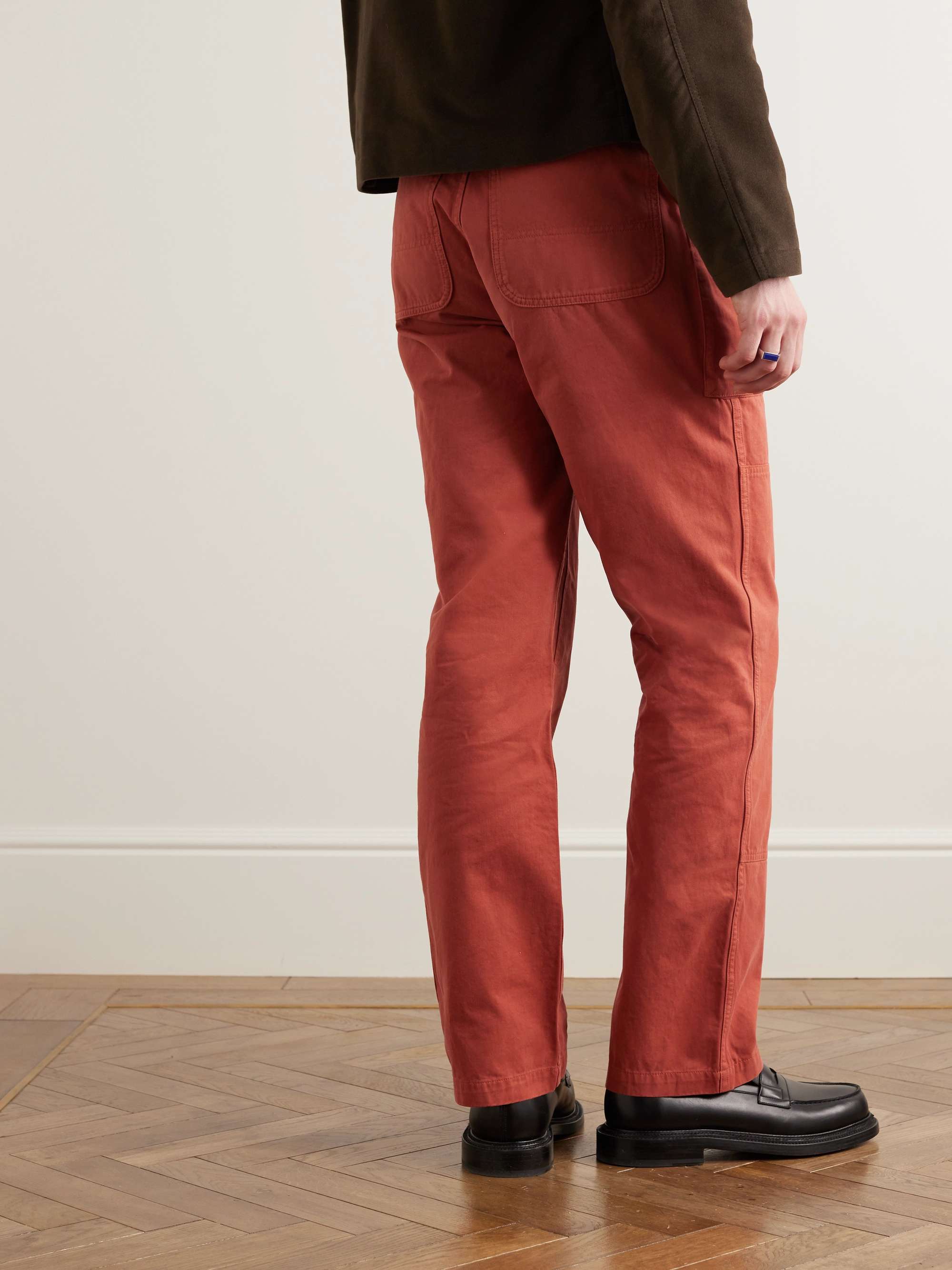 MILES LEON Garden Double-Knee Straight-Leg Organic Cotton-Twill Trousers