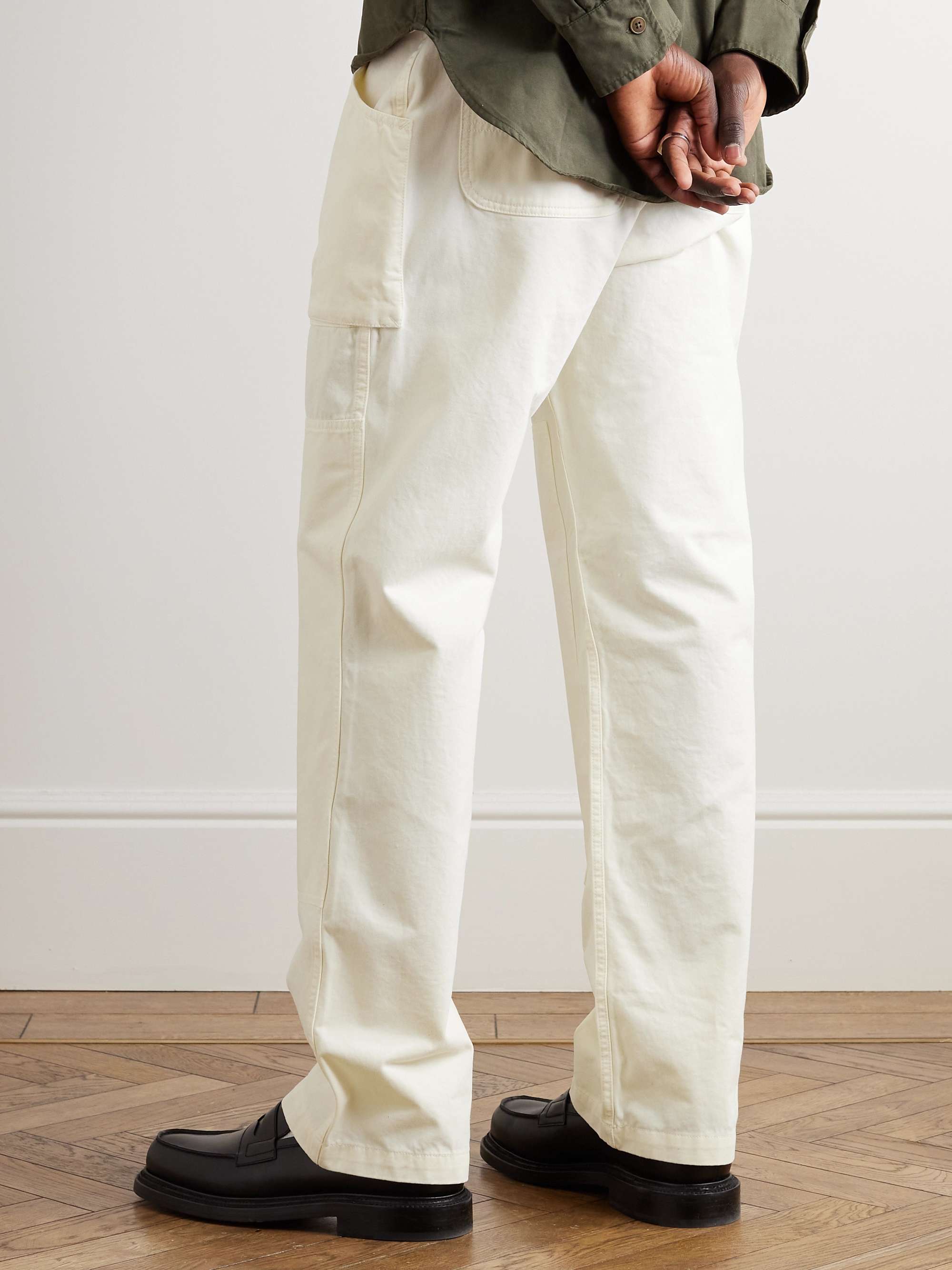 MILES LEON Garden Double-Knee Straight-Leg Organic Cotton-Twill Trousers