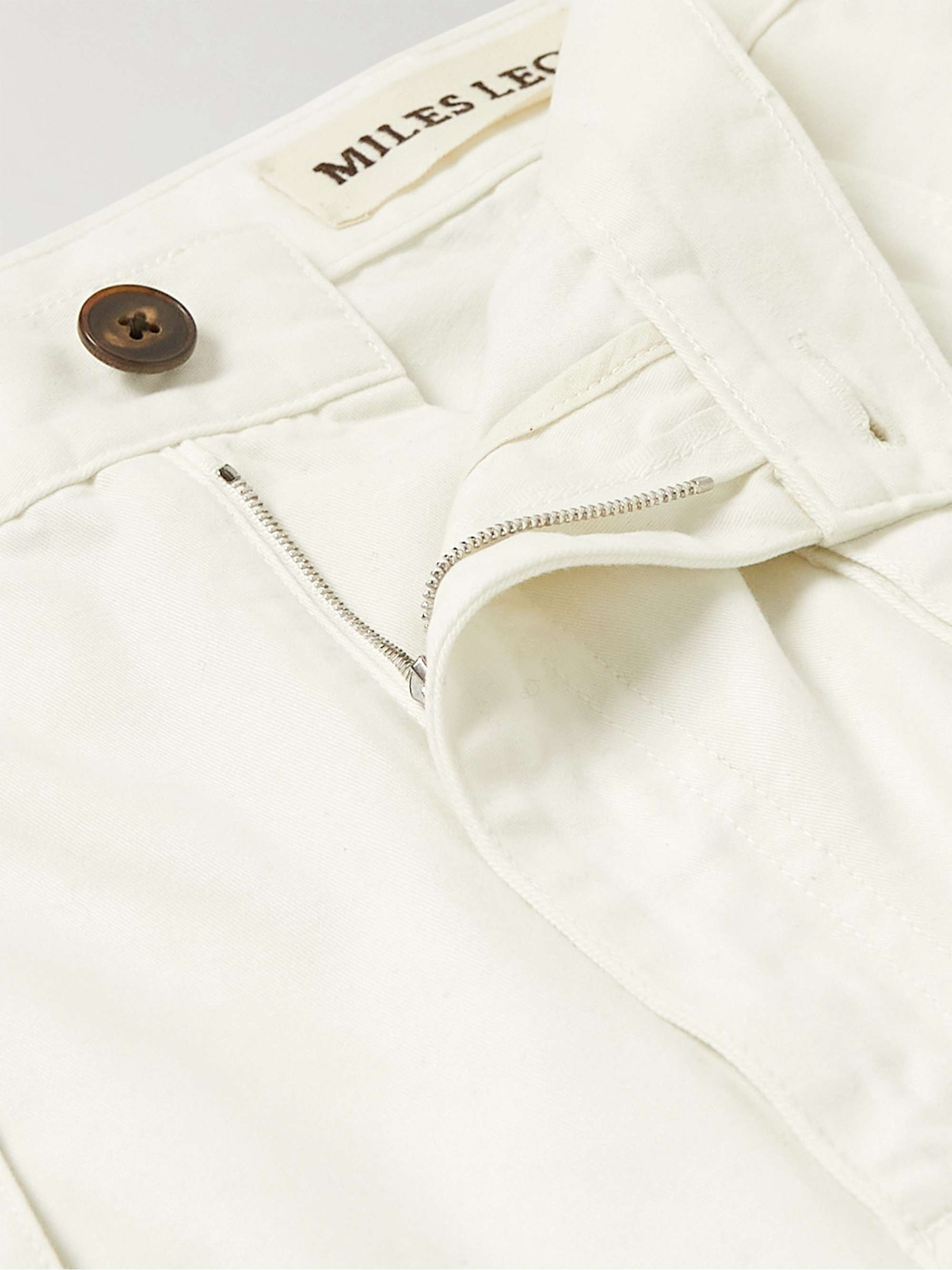 MILES LEON Garden Double-Knee Straight-Leg Organic Cotton-Twill Trousers