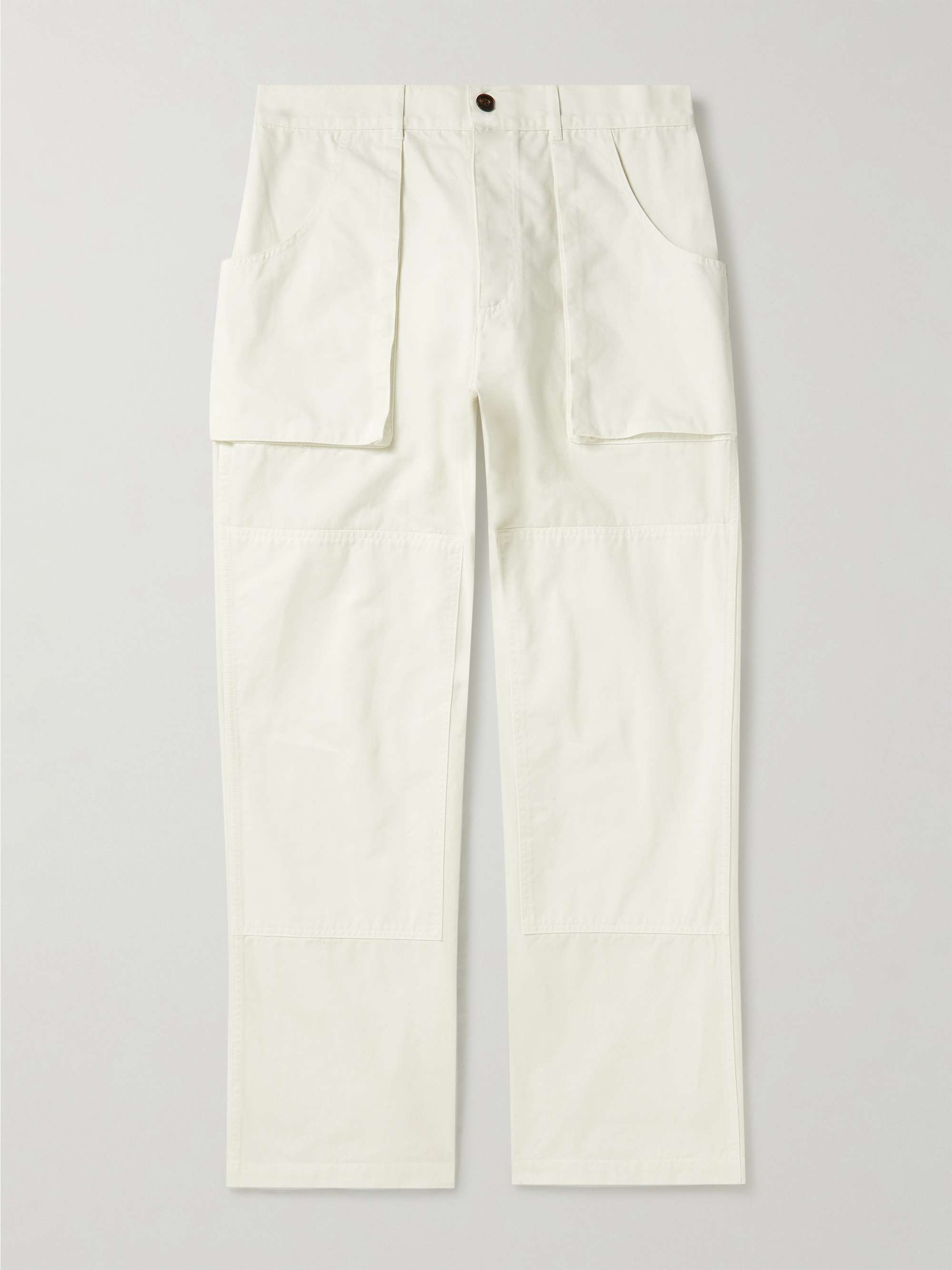 MILES LEON Garden Double-Knee Straight-Leg Organic Cotton-Twill Trousers