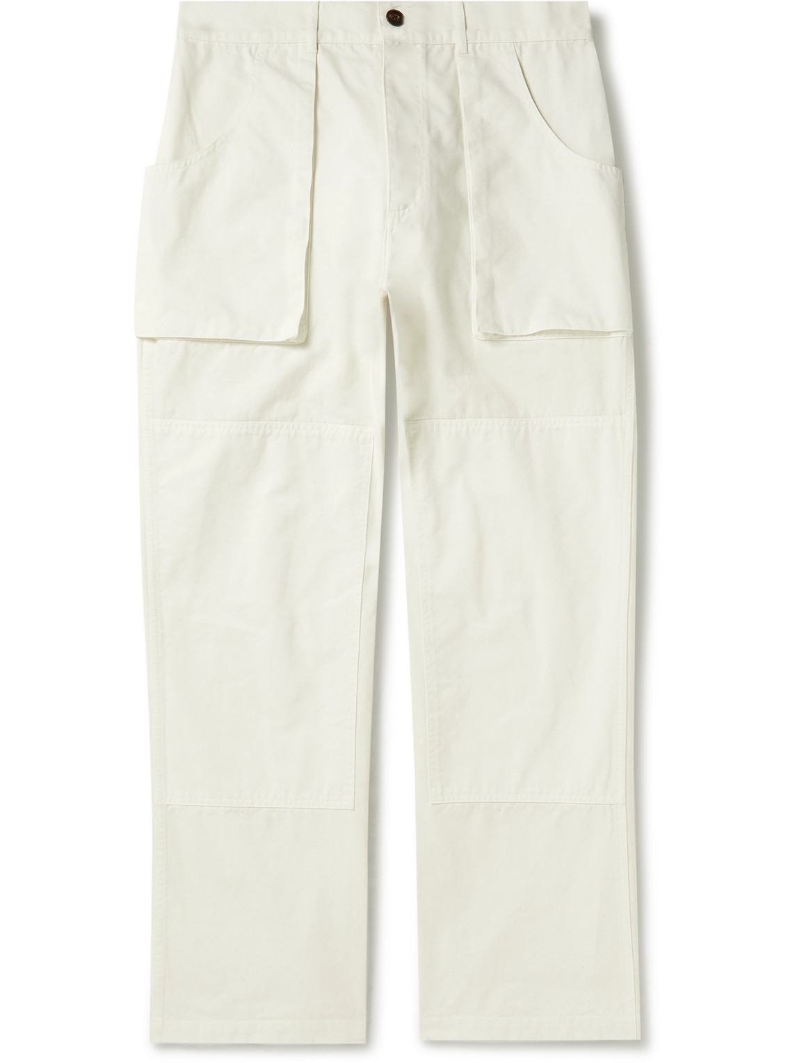 Garden Double-Knee Straight-Leg Organic Cotton-Twill Trousers