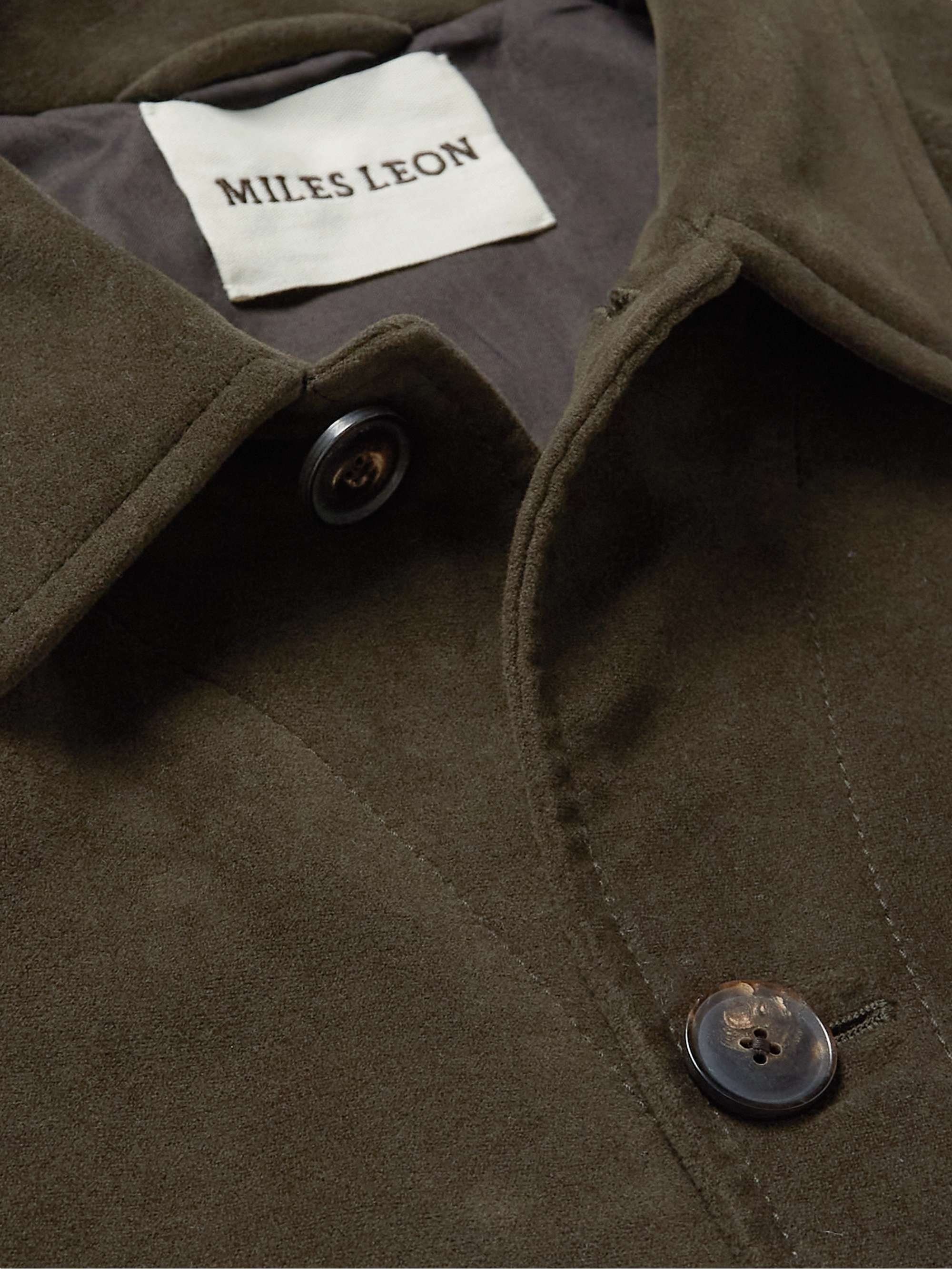 MILES LEON Dahlia Cropped Cotton-Moleskin Jacket