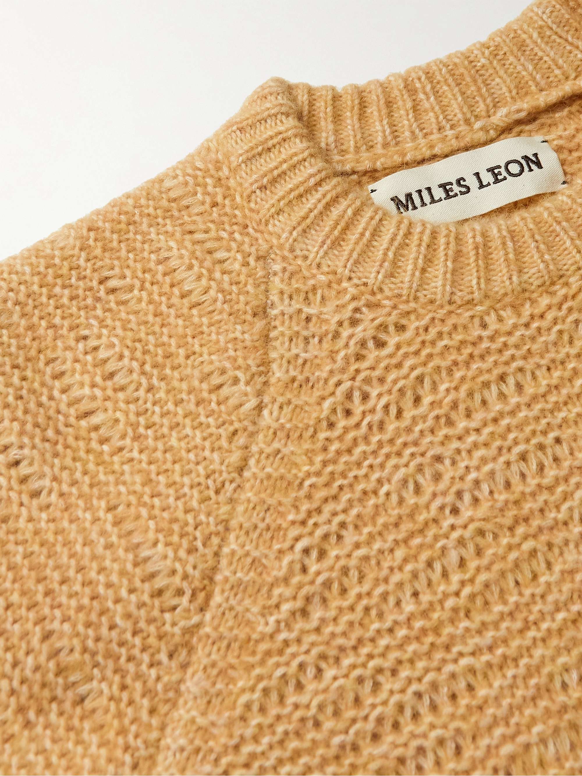 MILES LEON Cotton, Alpaca and Merino Wool-Blend Sweater