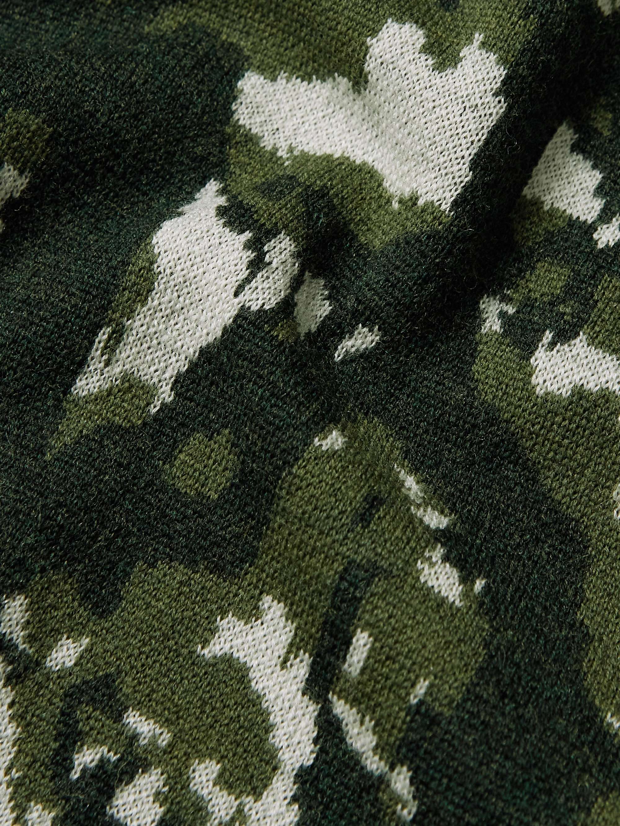 MILES LEON Jacquard-Knit Merino Wool Sweater