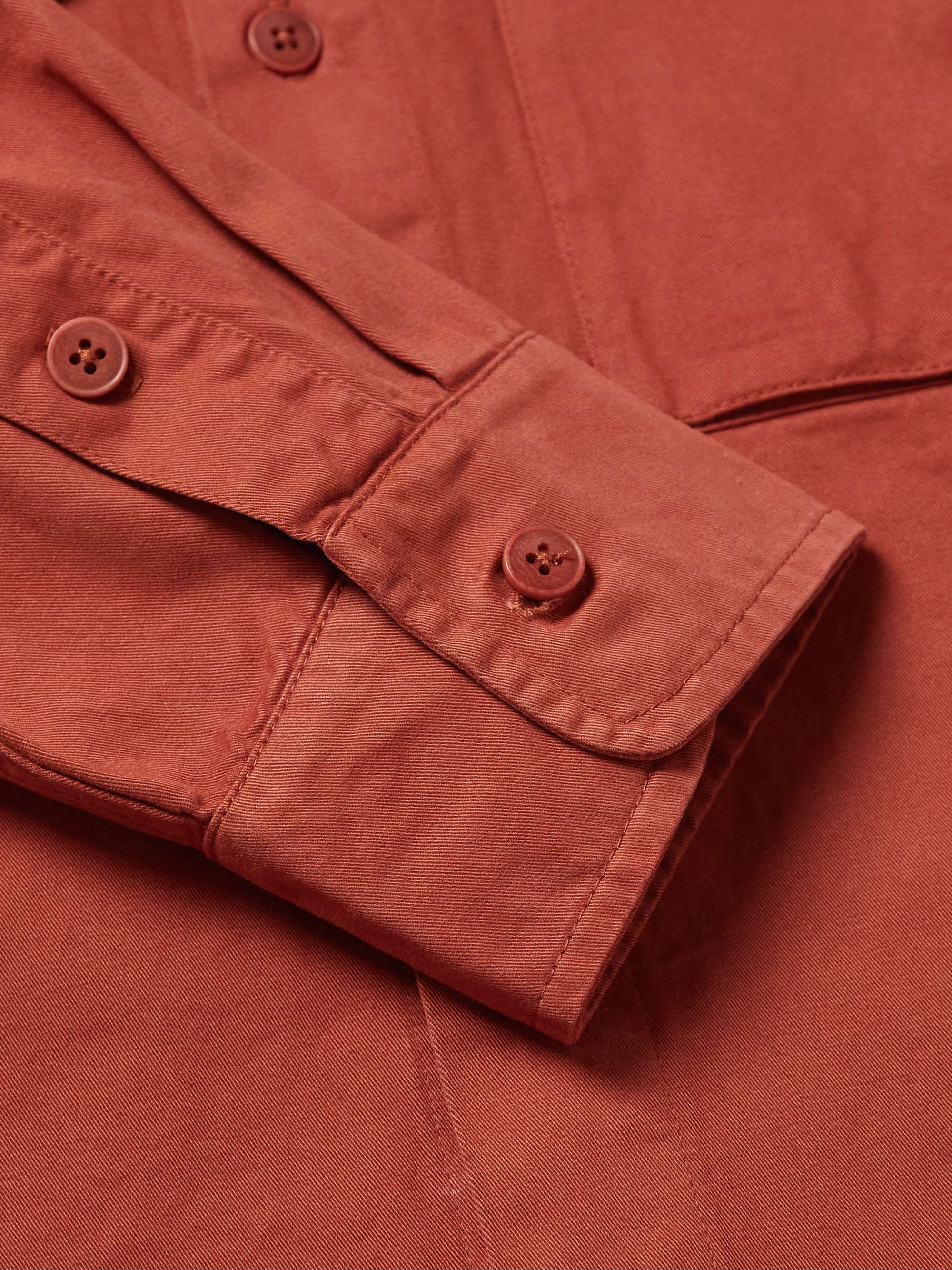 MILES LEON Bellow Garment-Dyed Organic Cotton-Twill Shirt