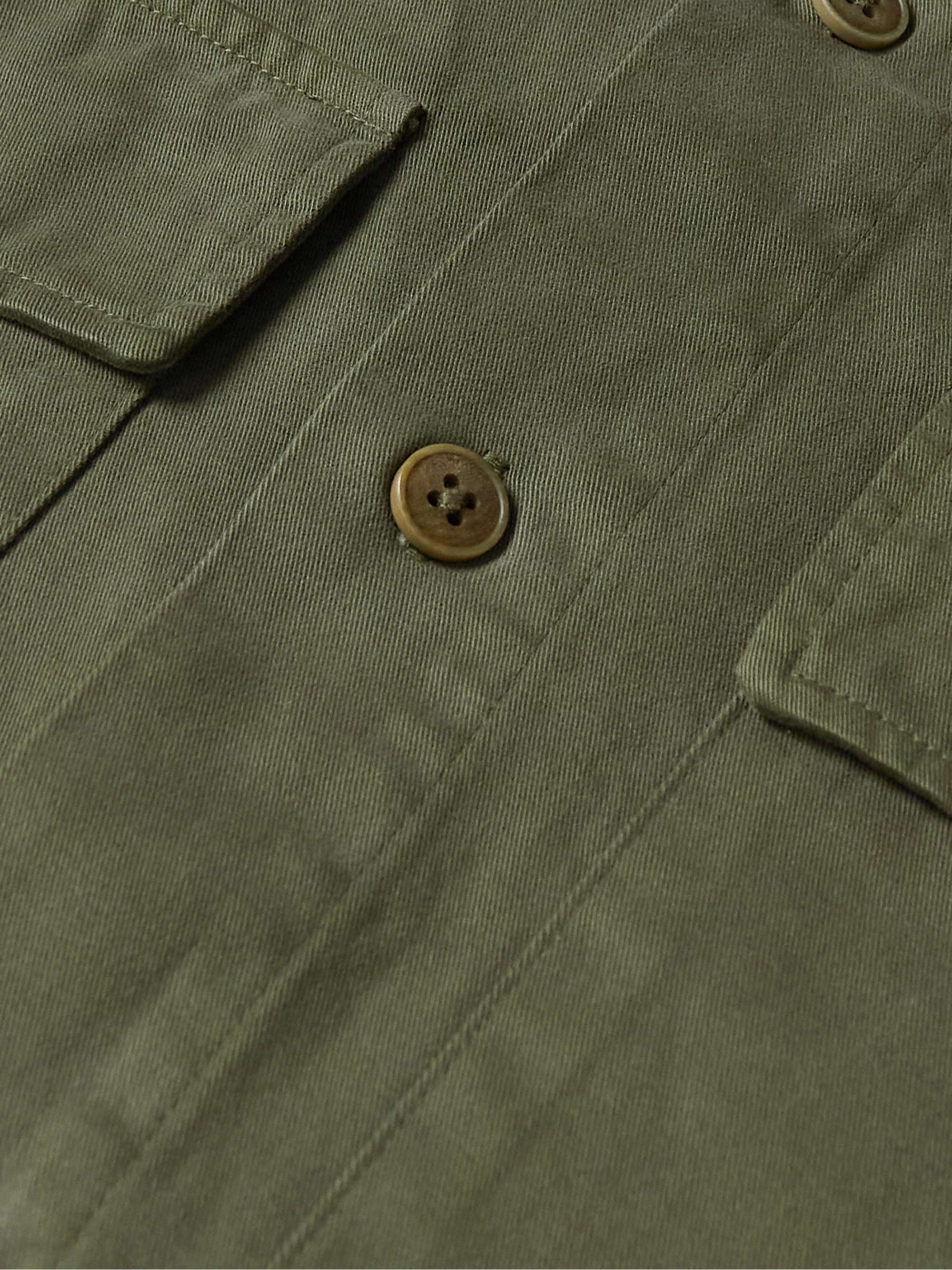 MILES LEON Bellow Garment-Dyed Organic Cotton-Twill Shirt