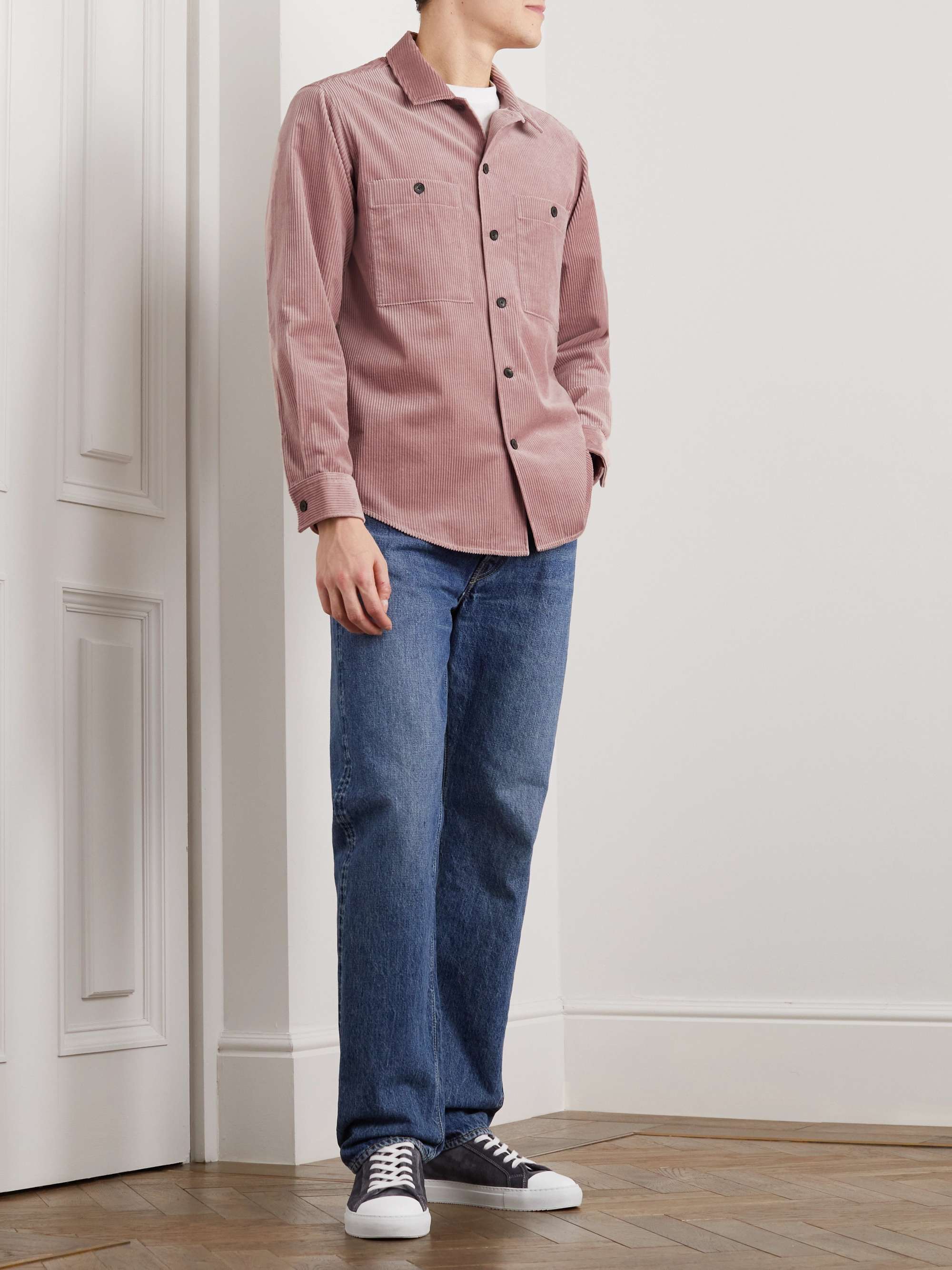 MR P. Cotton and Cashmere-Blend Corduroy Overshirt