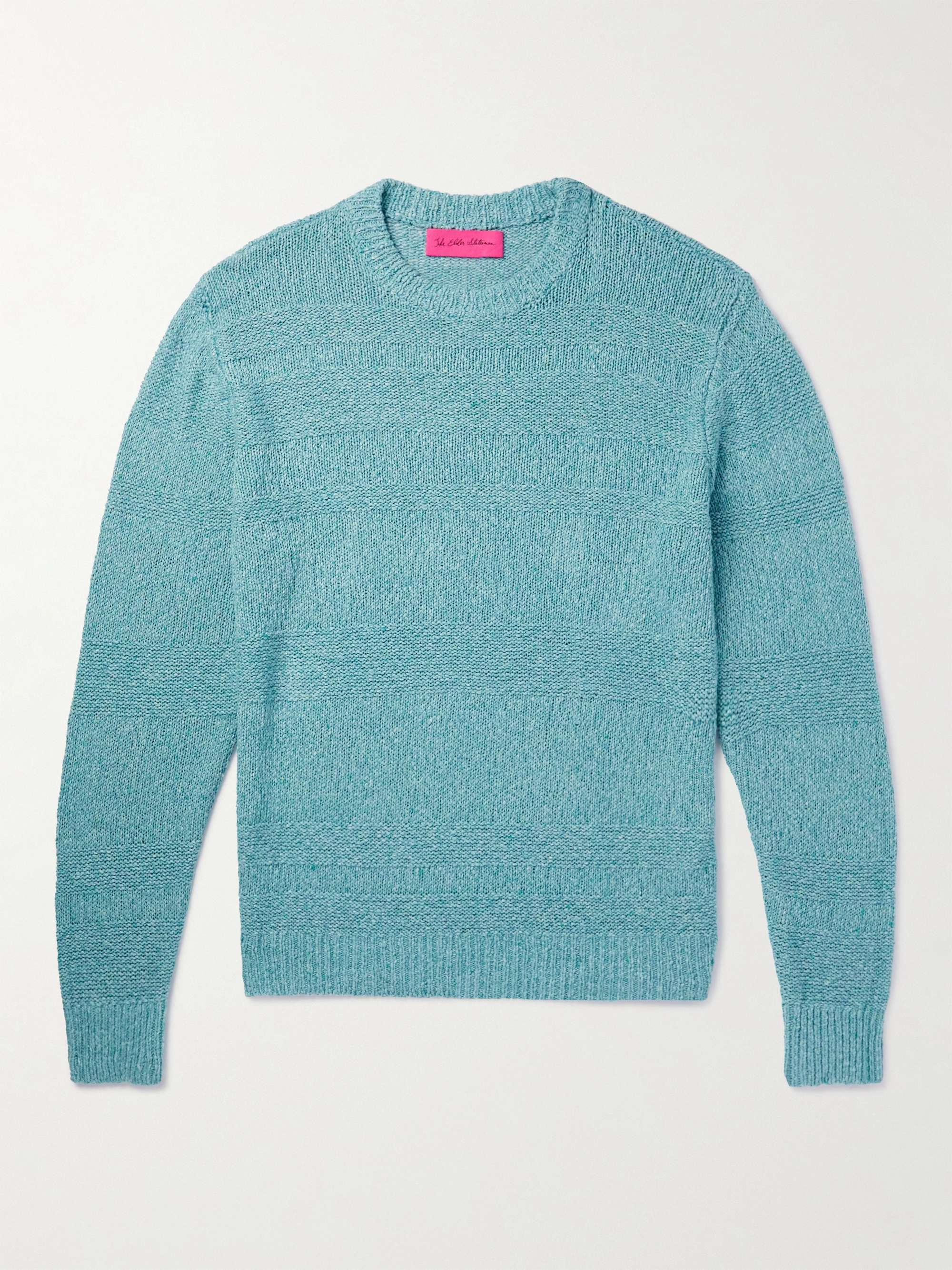 THE ELDER STATESMAN Cotton, Linen and Silk-Blend Sweater