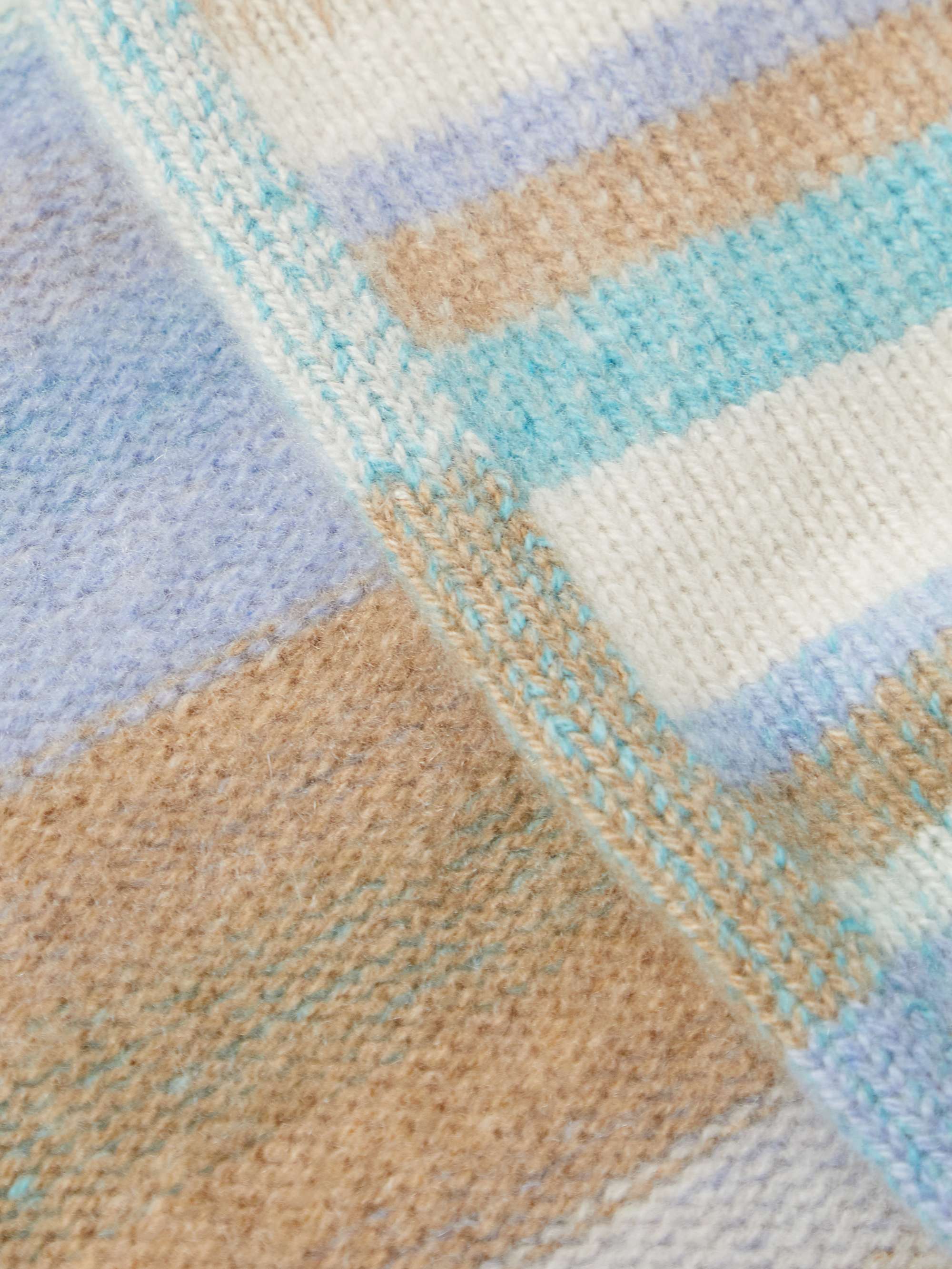 THE ELDER STATESMAN Shawl-Collar Striped Cashmere Cardigan