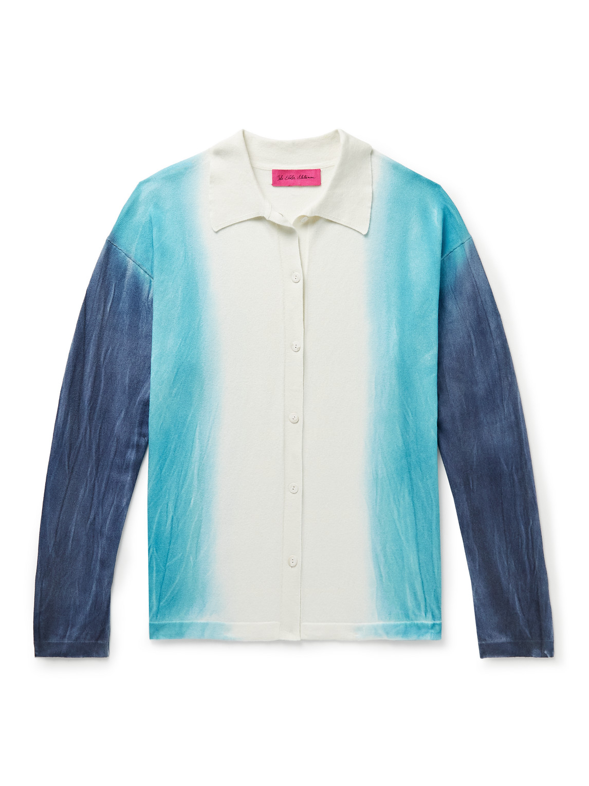 THE ELDER STATESMAN NOVA TIE-DYED ORGANIC COTTON AND CASHMERE-BLEND SHIRT