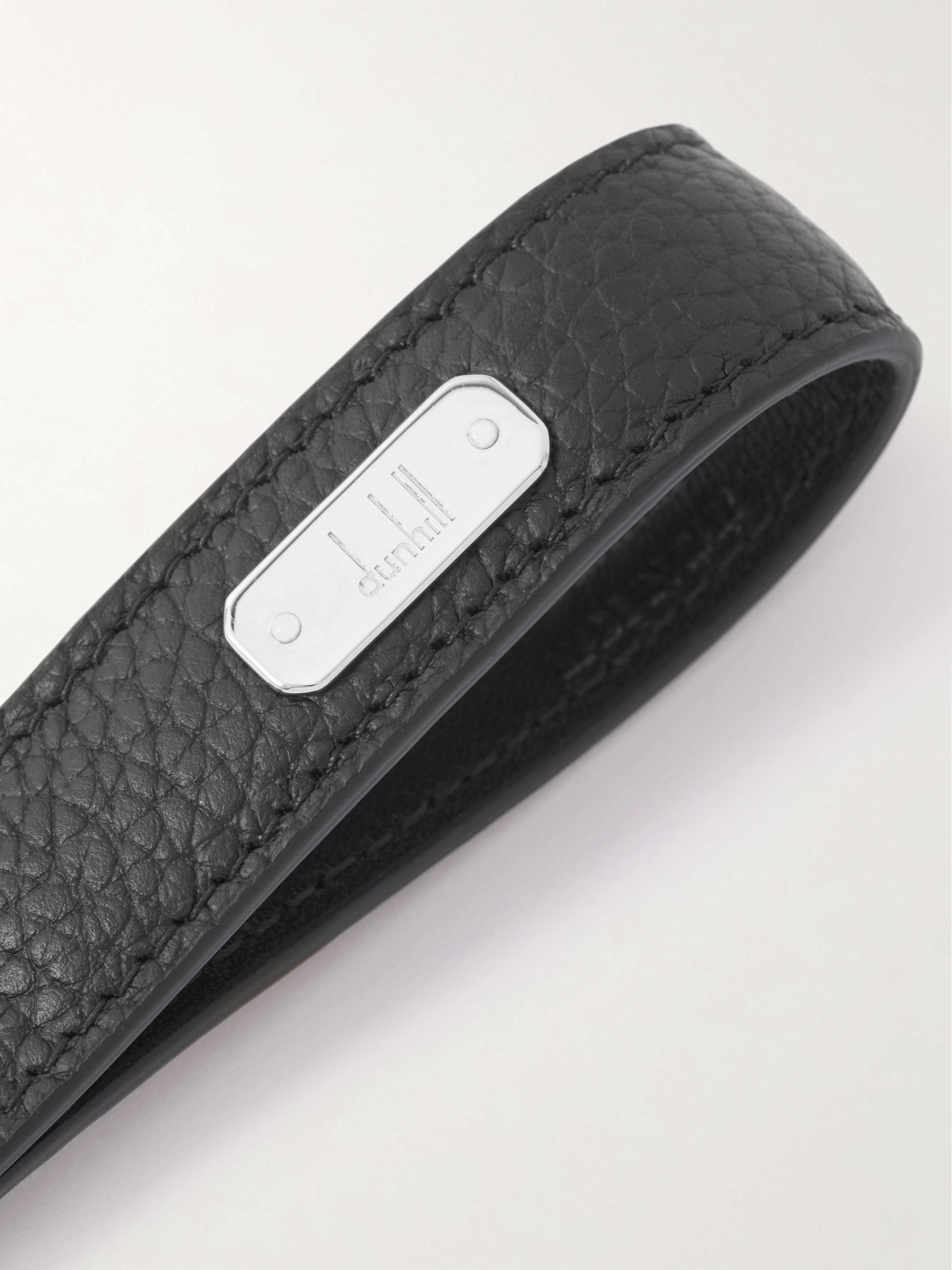 DUNHILL 1893 Harness Leather and Silver-Tone Key Fob