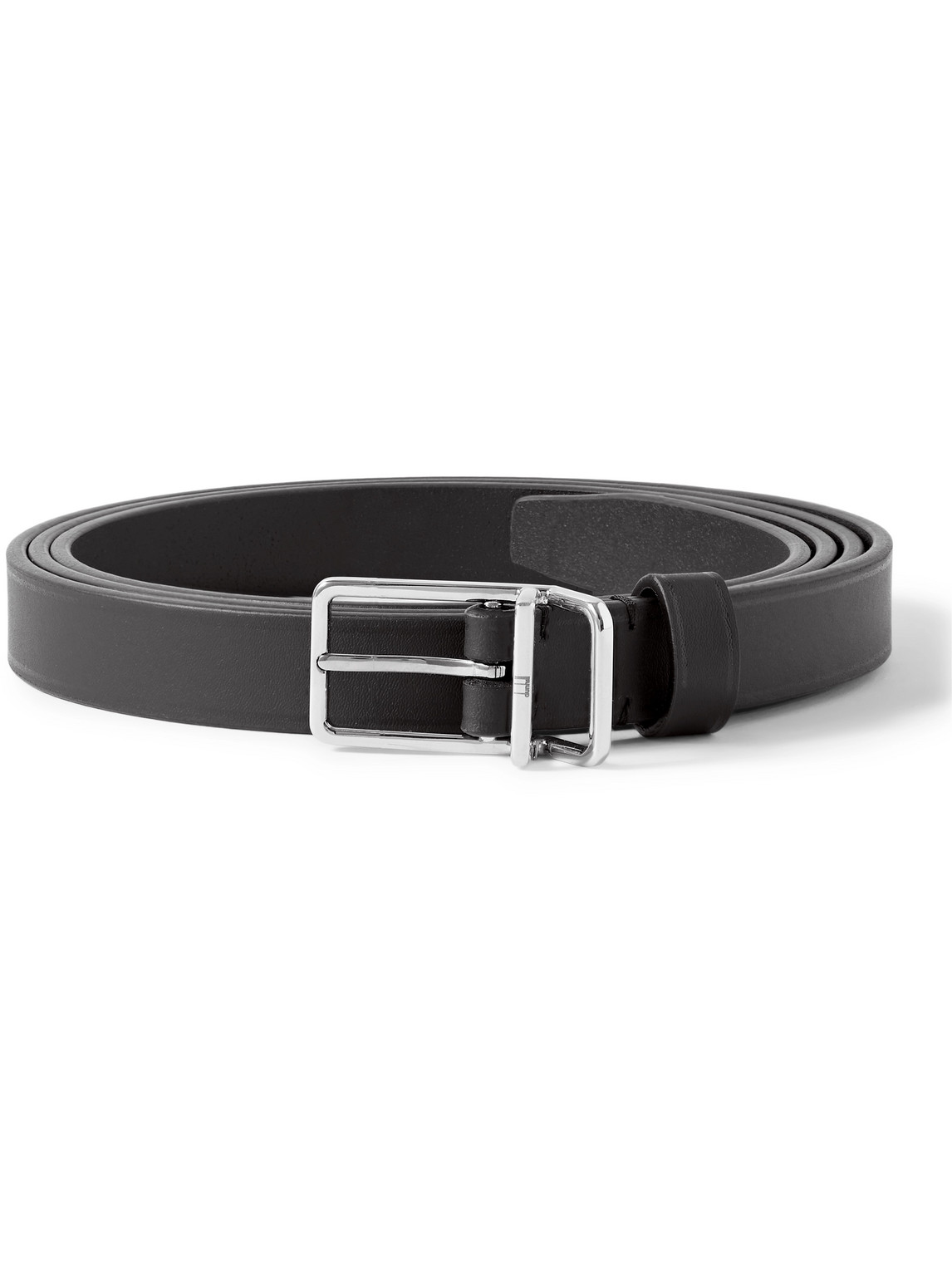 Dunhill 2cm 1893 Harness Leather Belt In Black